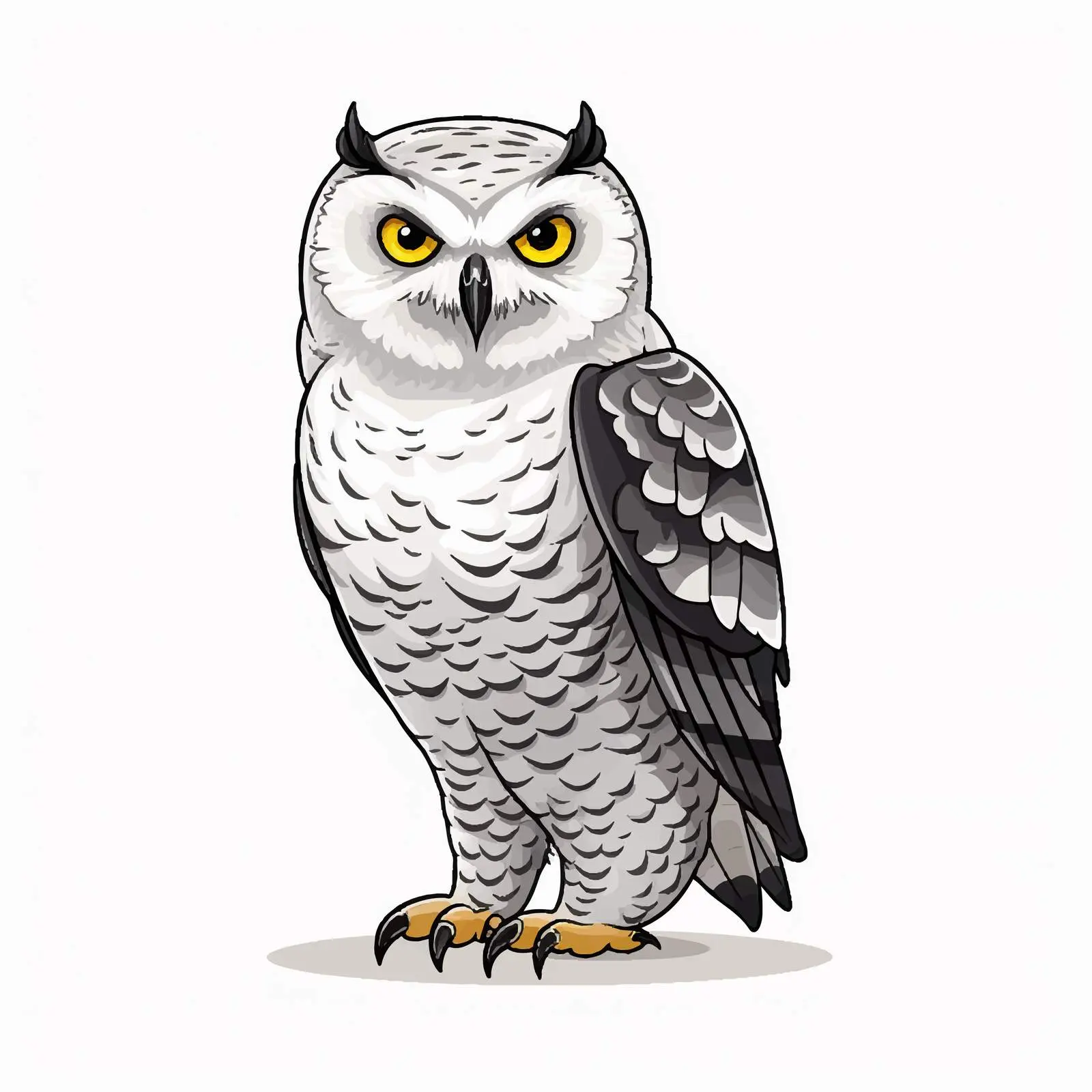 Isolated Black Snowy Owl Bubo Image — free download from Dotvec