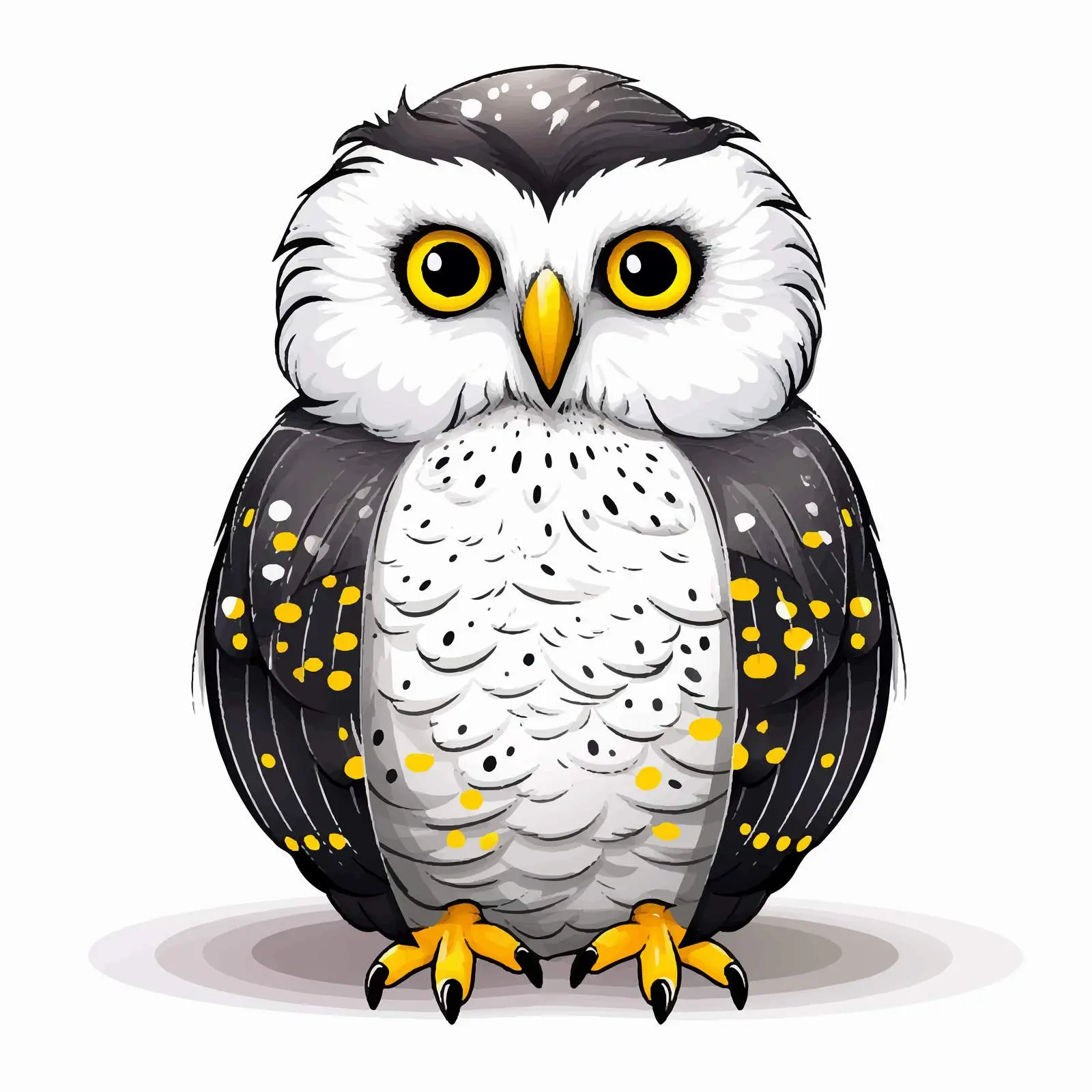 Polar Snowy Owl Isolated Vector Illustration — free download from Dotvec
