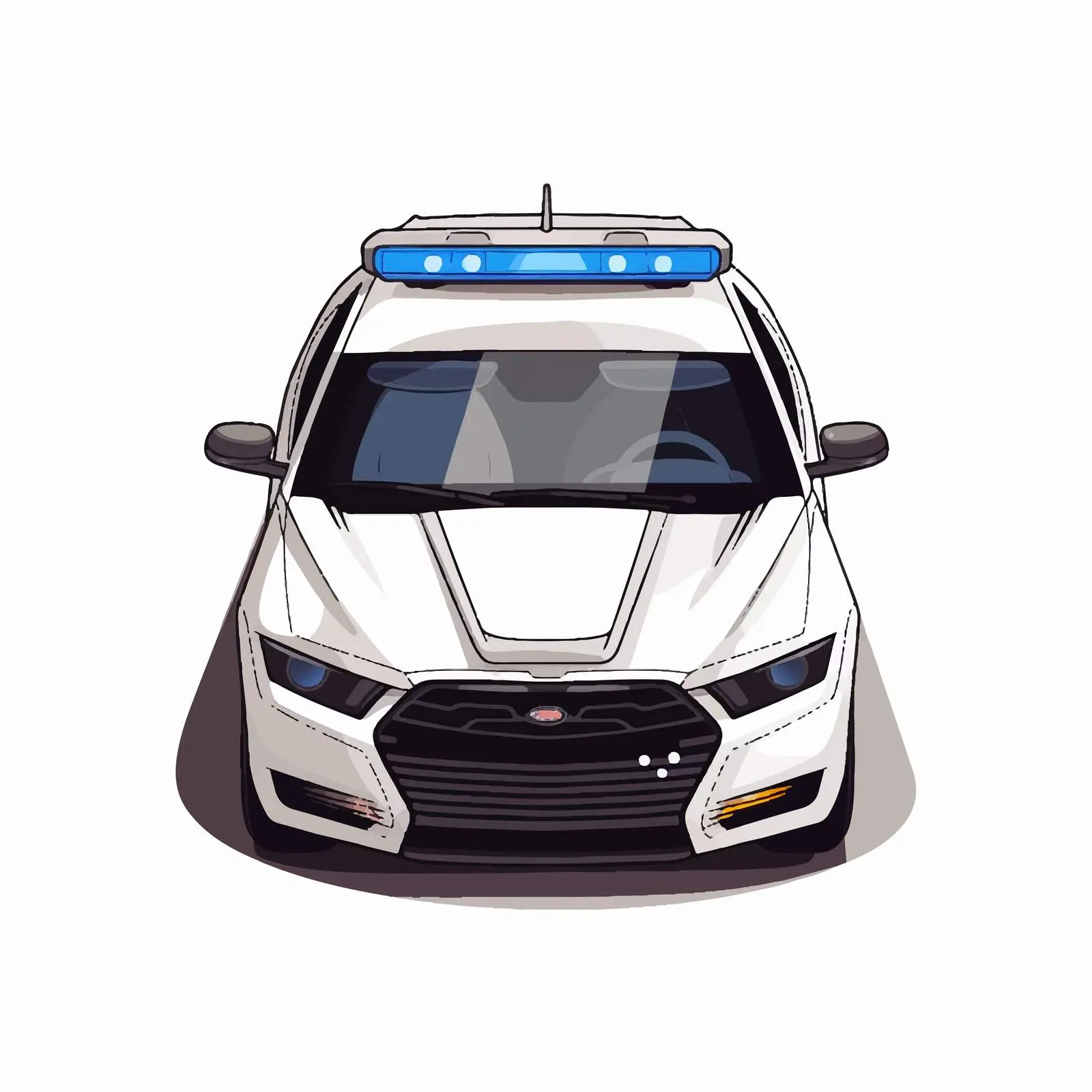 Vector Illustration of Isolated Police Car — free download from Dotvec