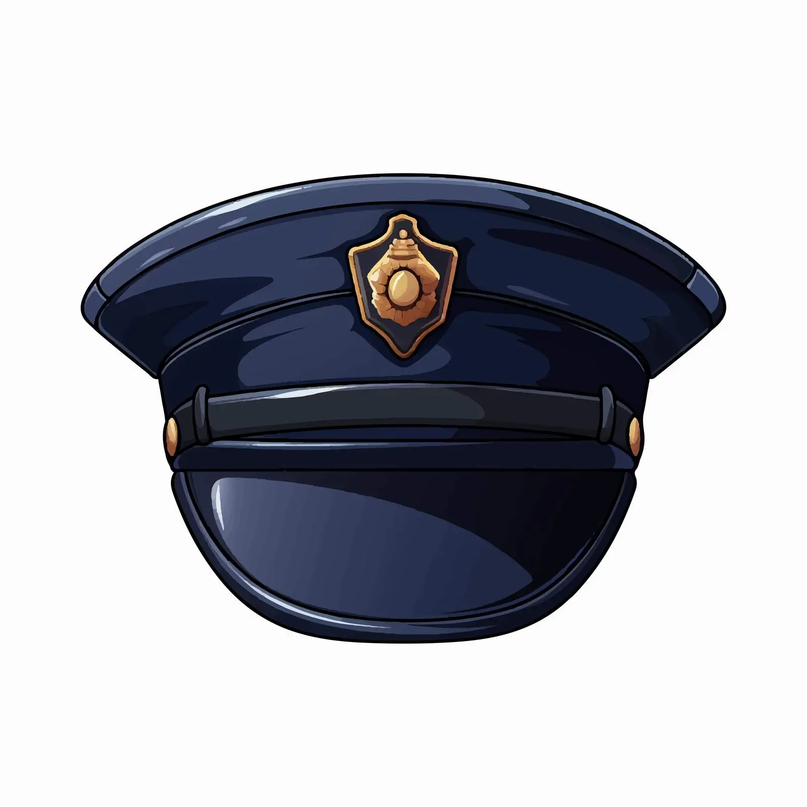 Police Hat Vector Illustration on White Background – free icing image from Dotvec