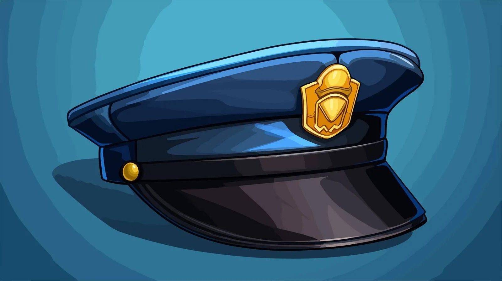 Professional Police Hat Illustration — free download from Dotvec