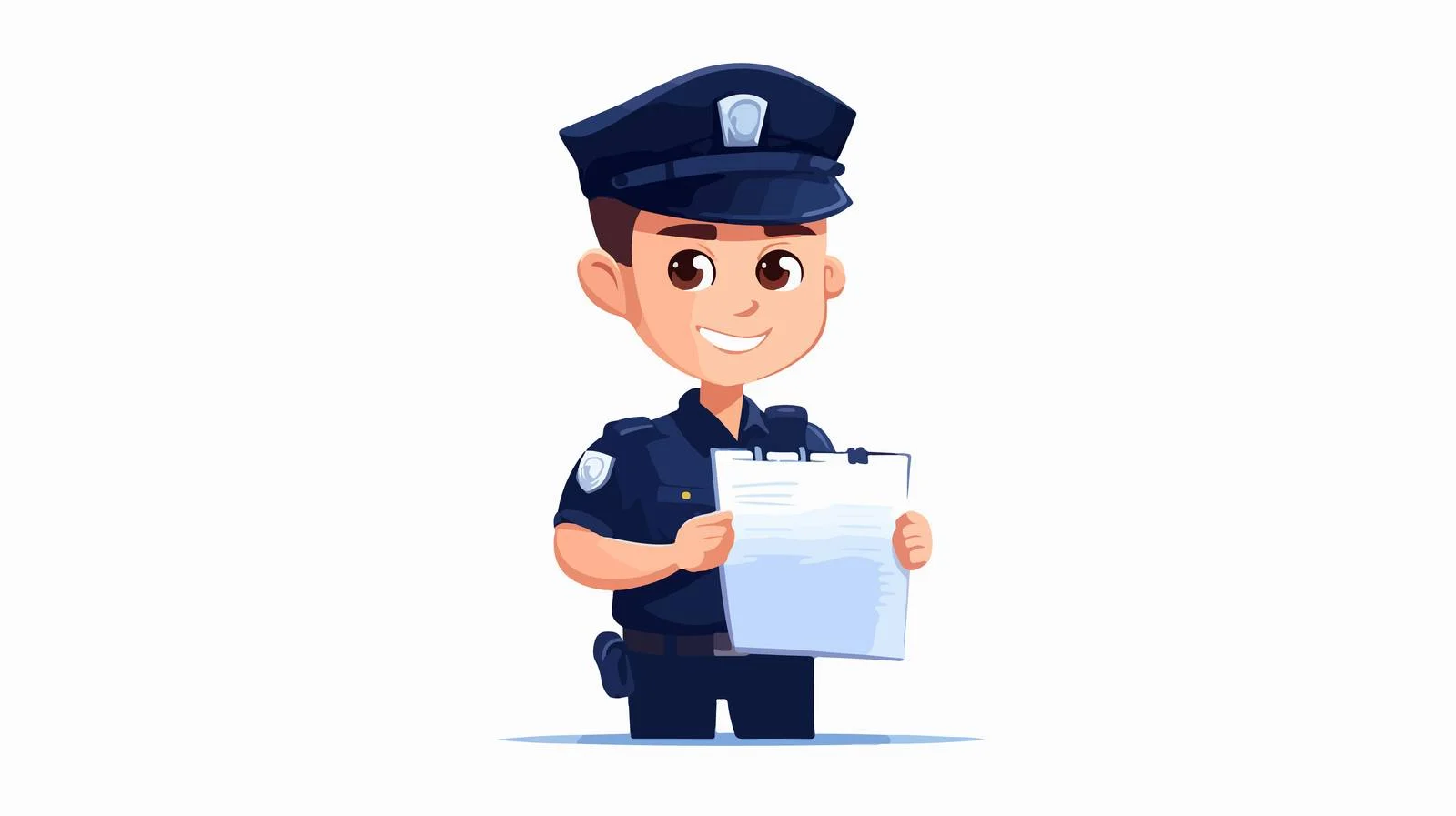 Police Officer Taking Notes Cartoon Vector — free download from Dotvec