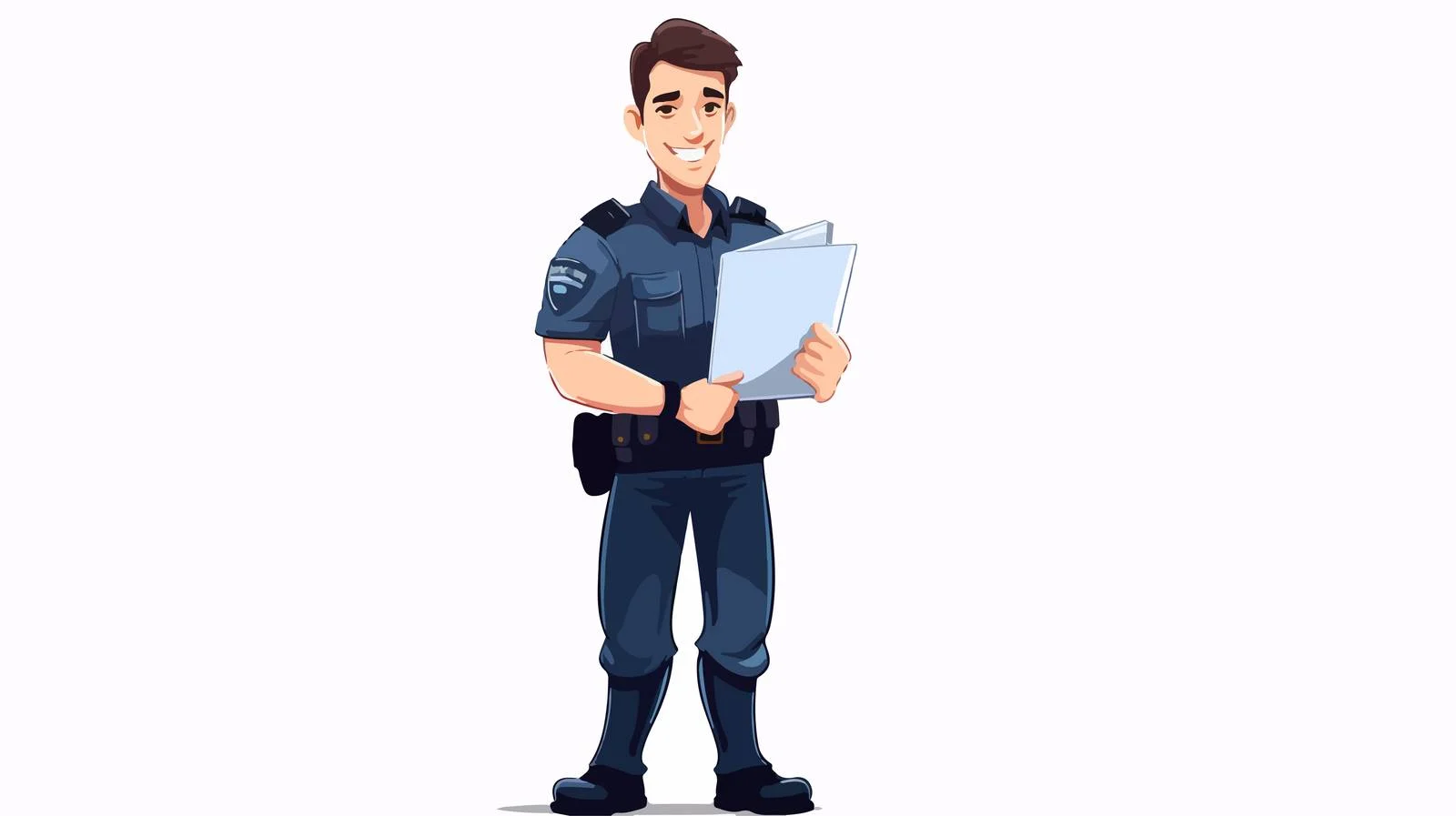Police Officer Writing Report Cartoon Vector — free download from Dotvec