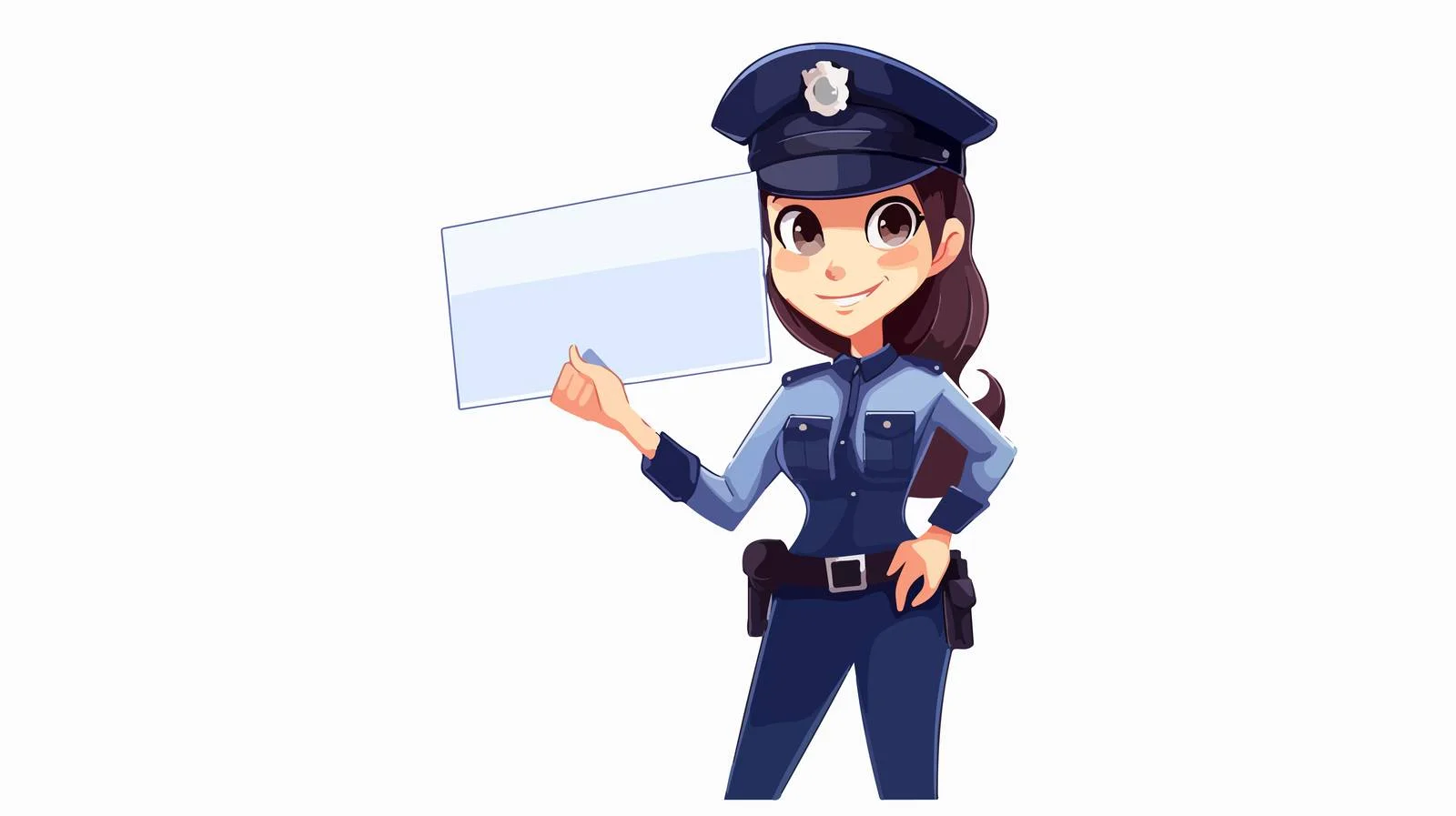 Police Check Mark Board Cartoon Vector — free download from Dotvec