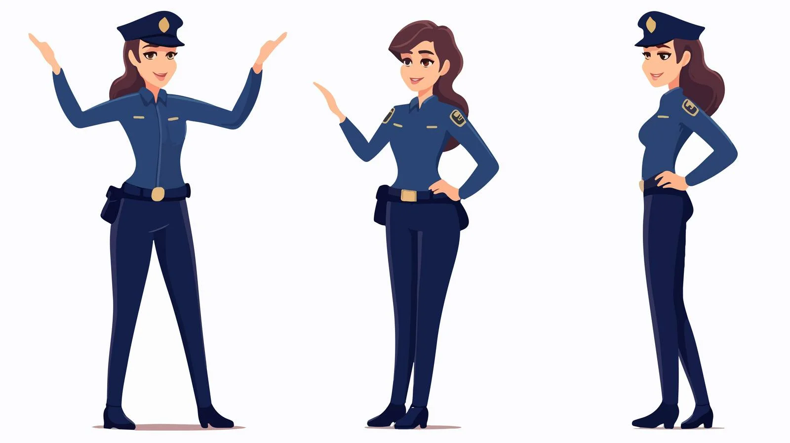 Police Woman Presentation — free download from Dotvec