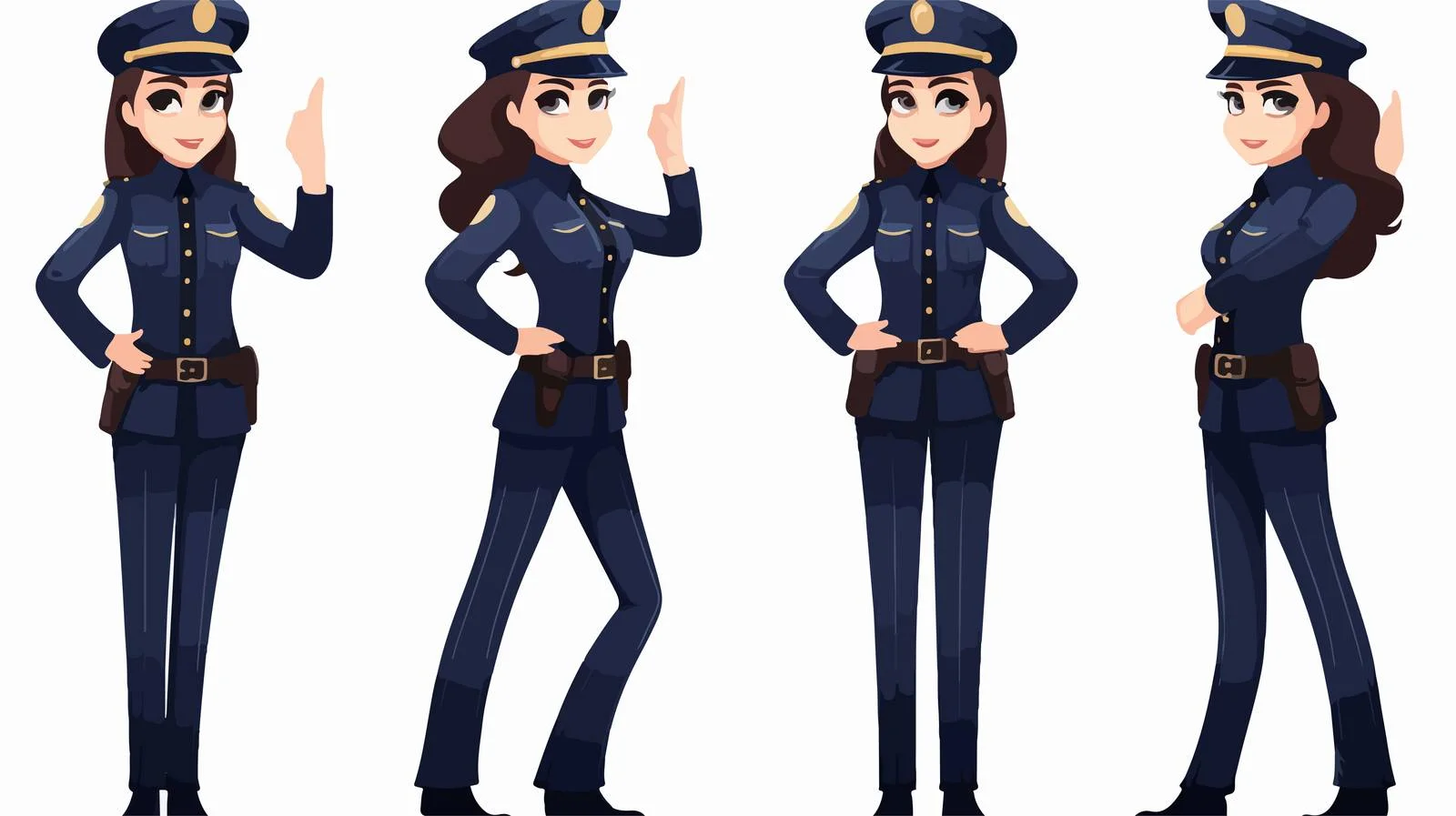 Professional Police Woman Presentation — free download from Dotvec