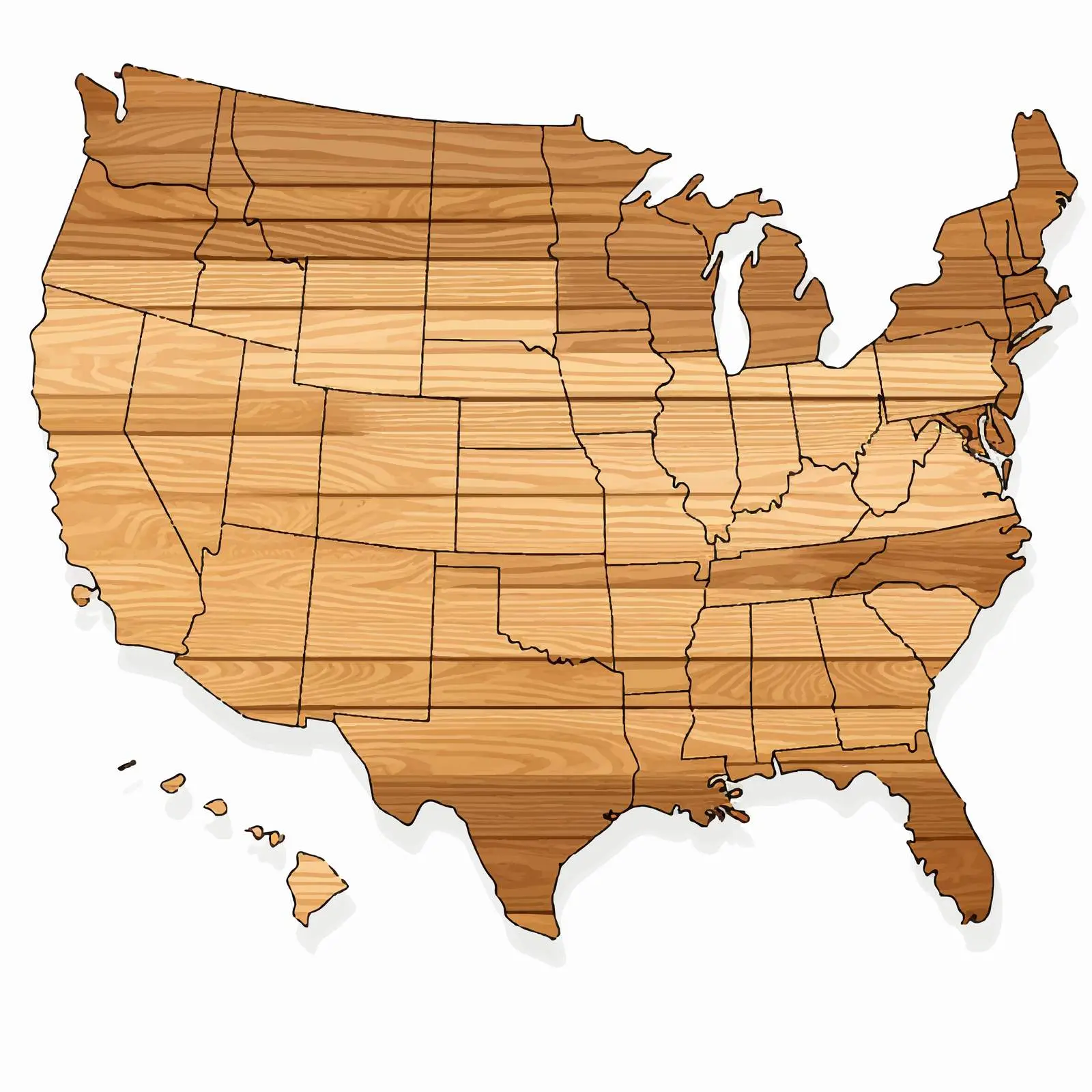 Political Divisions of North Dakota State Vector – free state borders image from Dotvec