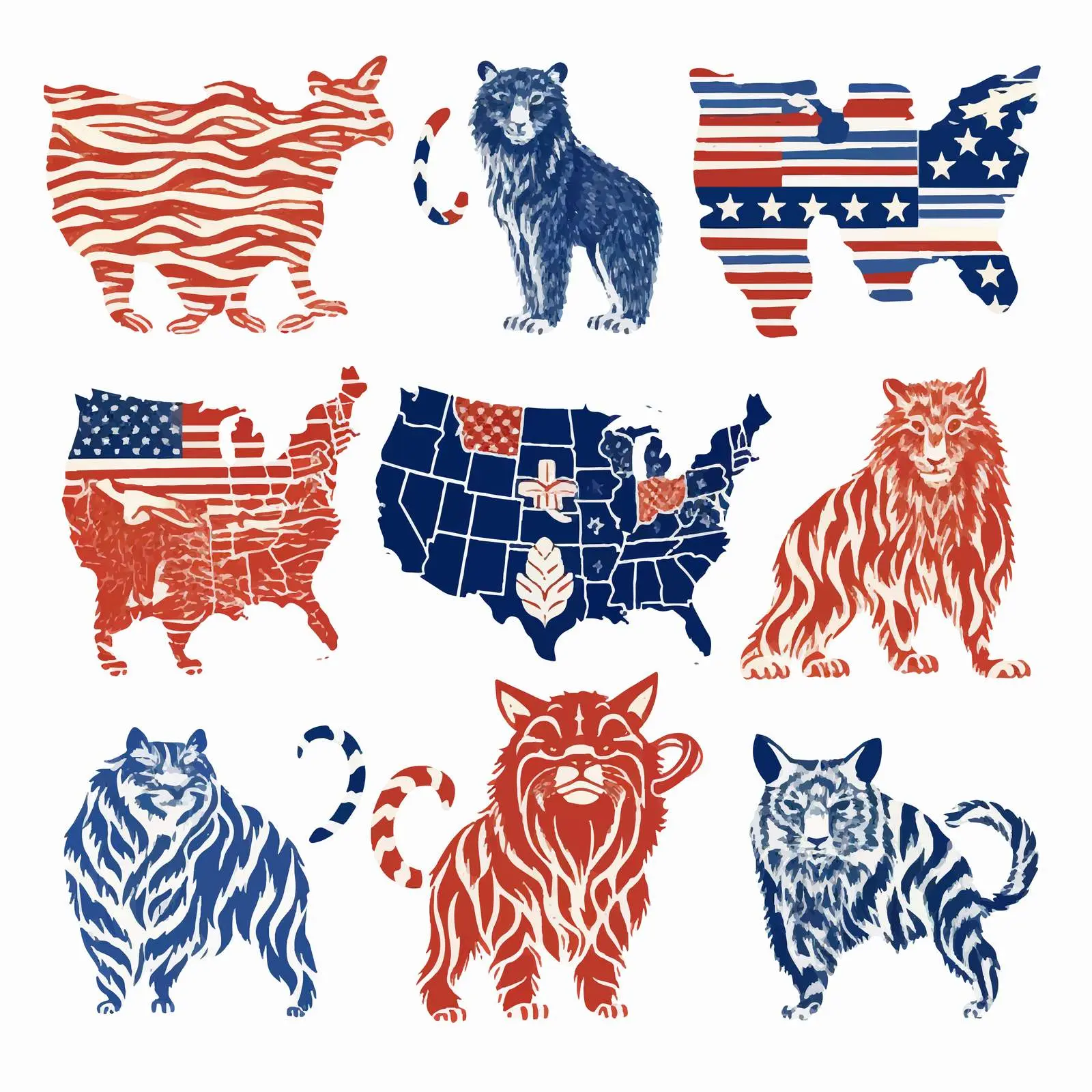 Political Divisions of the United States Clip Art – free government image from Dotvec