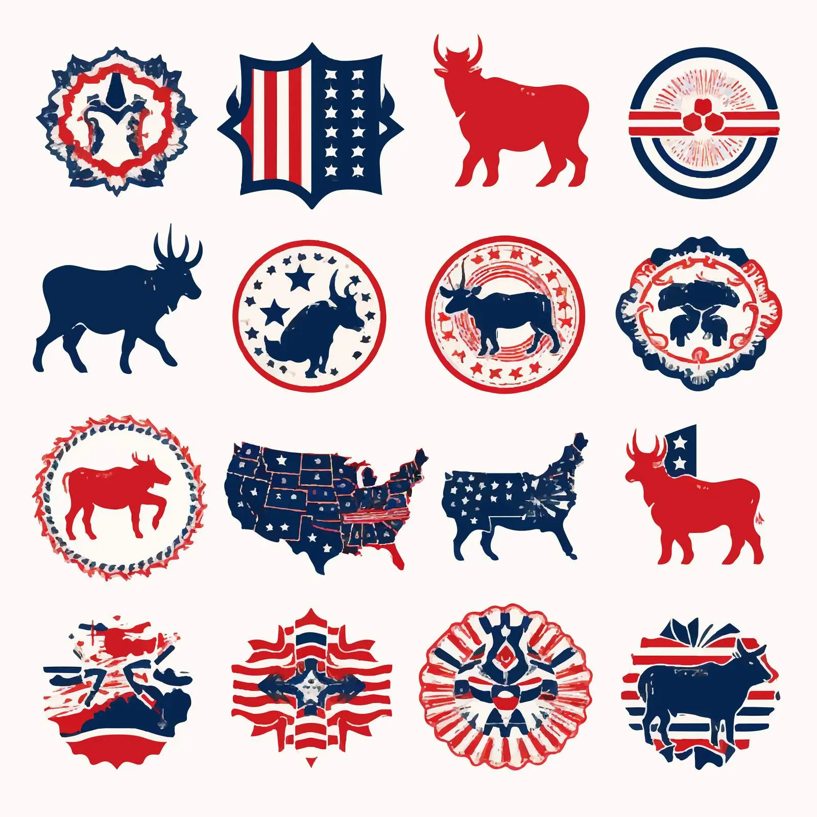 Political Divisions of the United States Clip Art – free state flags image from Dotvec