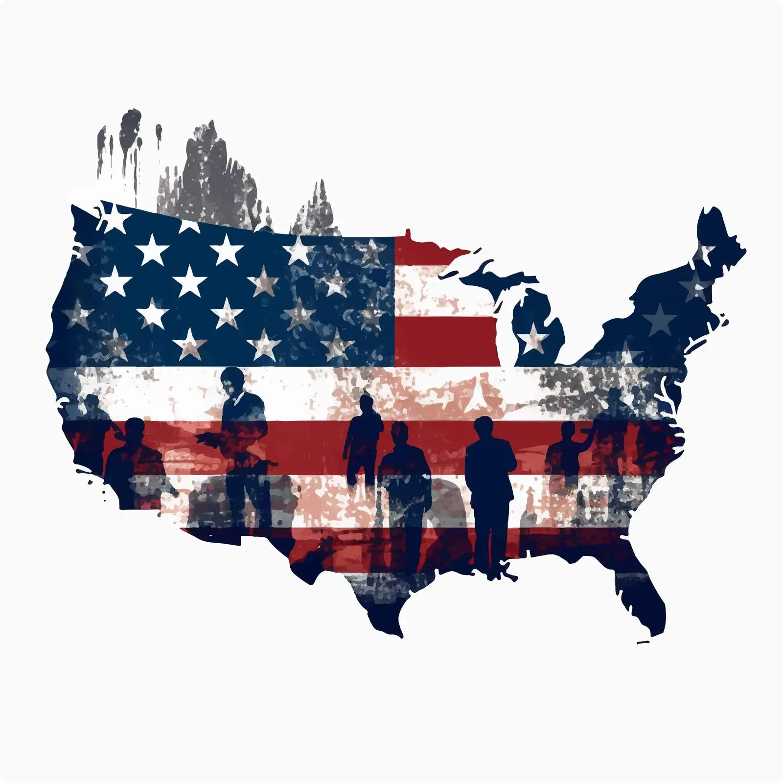 Political Divisions of the United States Vector Art – free state flags image from Dotvec