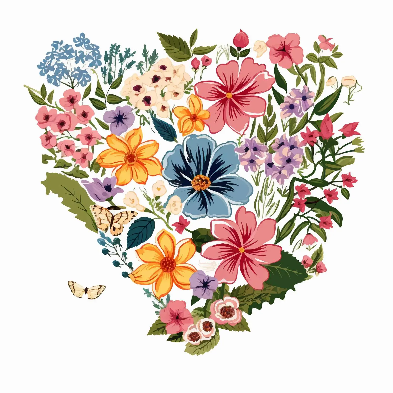 Floral Political Map of Virginia State Divisions — free download from Dotvec