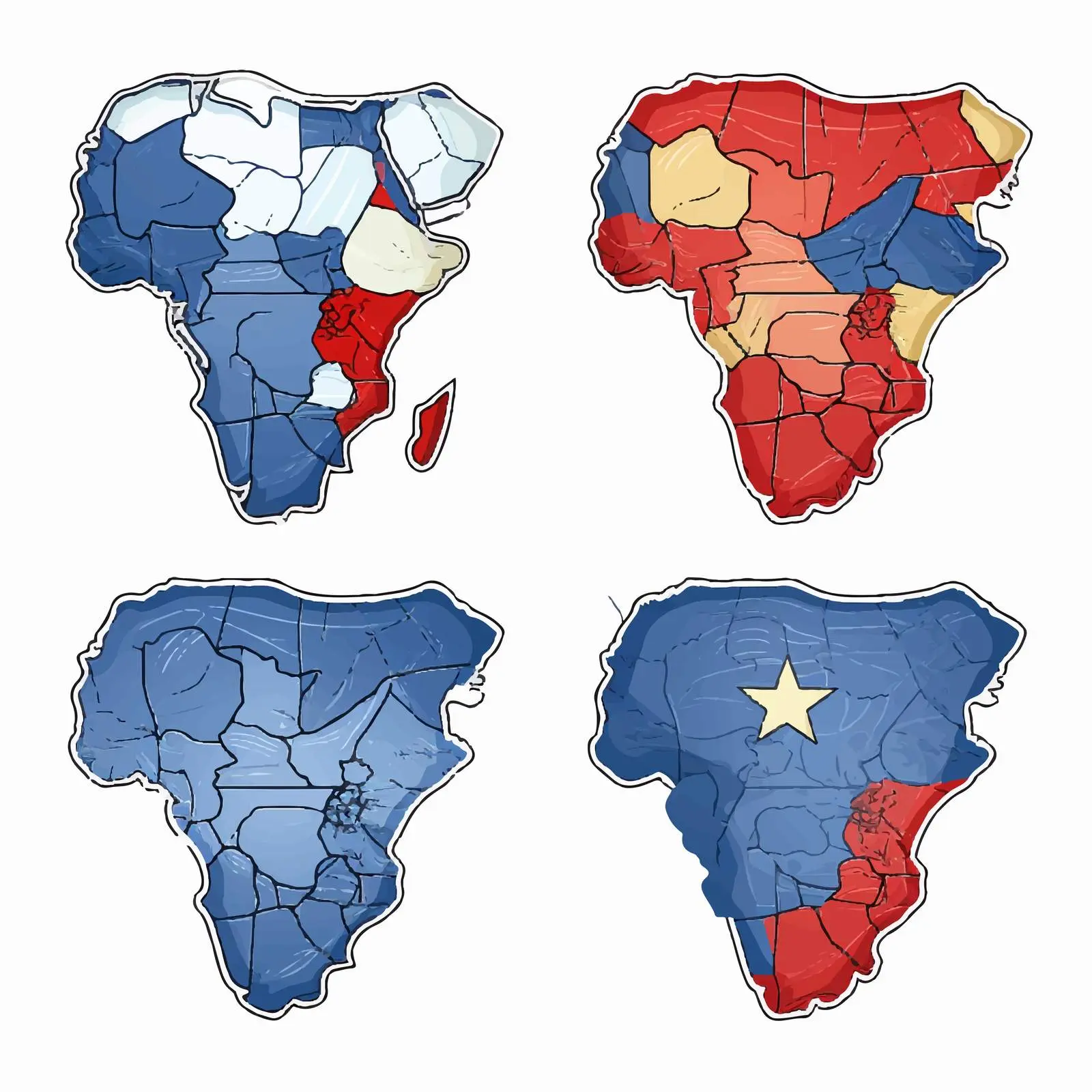 Patriotic Denim Textured Political Divisions Vector – free state borders image from Dotvec