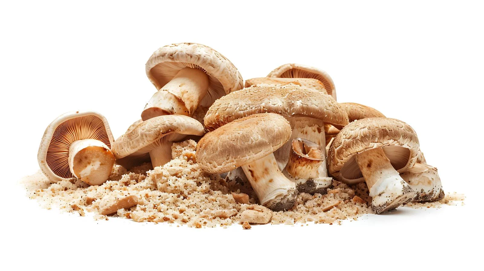 Freshly Harvested Porcini Mushrooms on Sand — free download from Dotvec