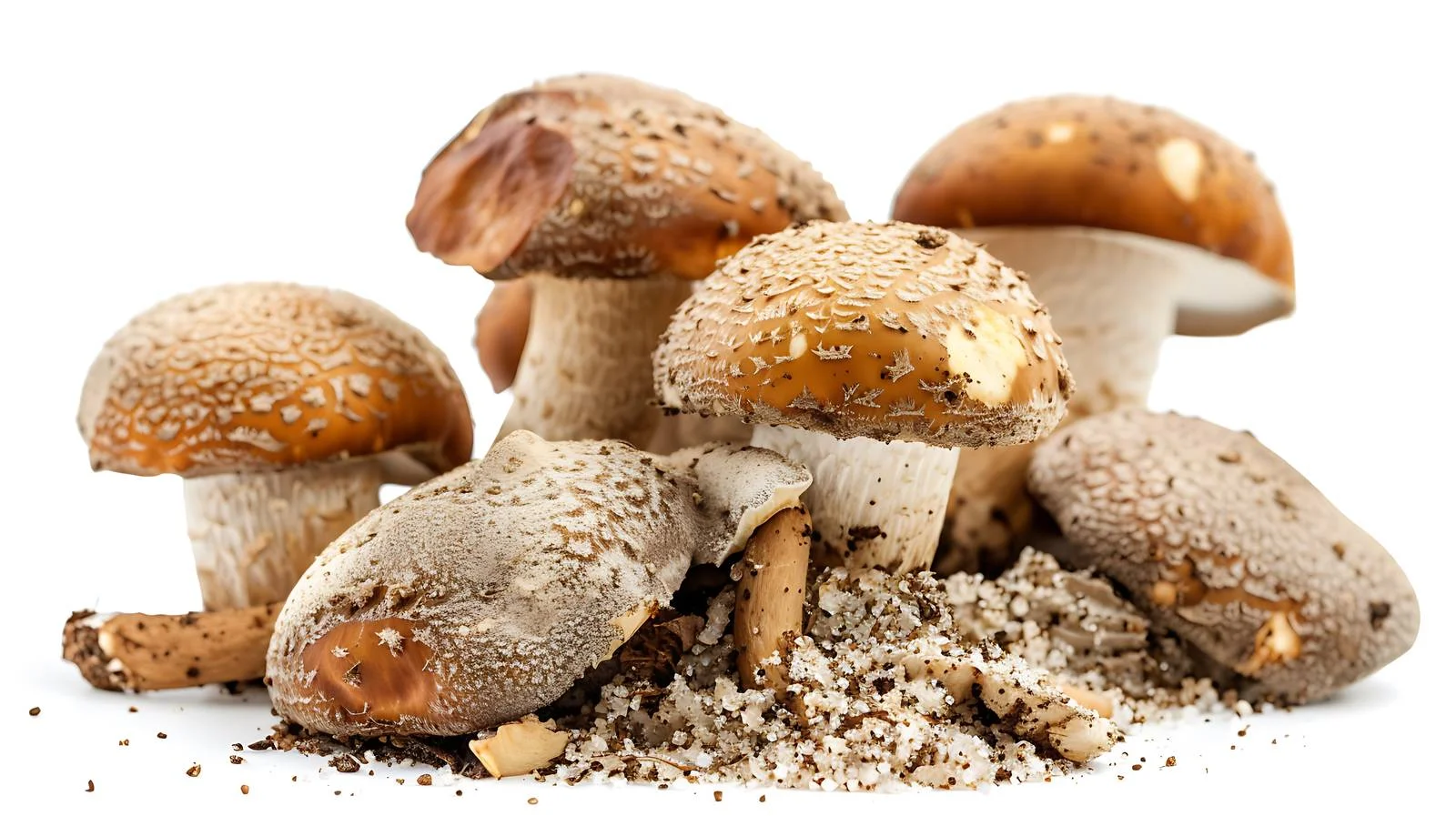 Freshly Gathered Porcini Mushrooms on Sandy Ground — free download from Dotvec
