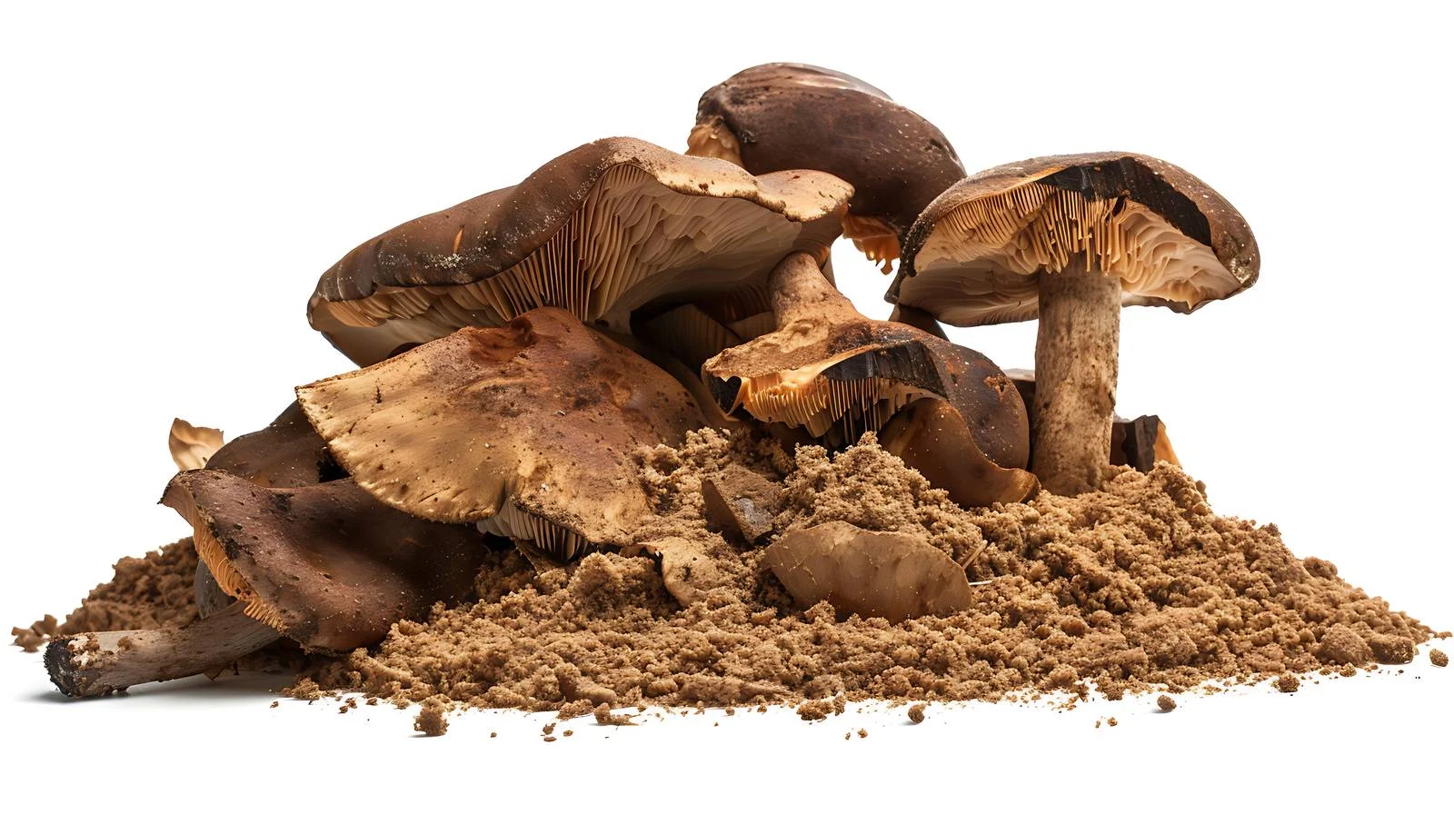 Freshly gathered Porcini mushrooms on sand — free download from Dotvec