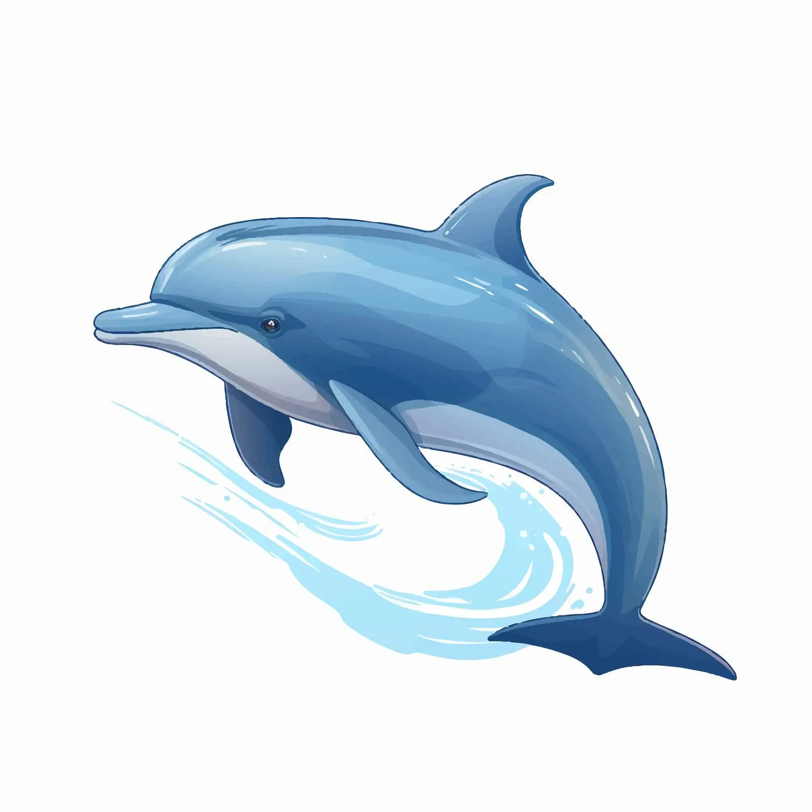 Porpoise Line Vector Illustration on White Background — free download from Dotvec