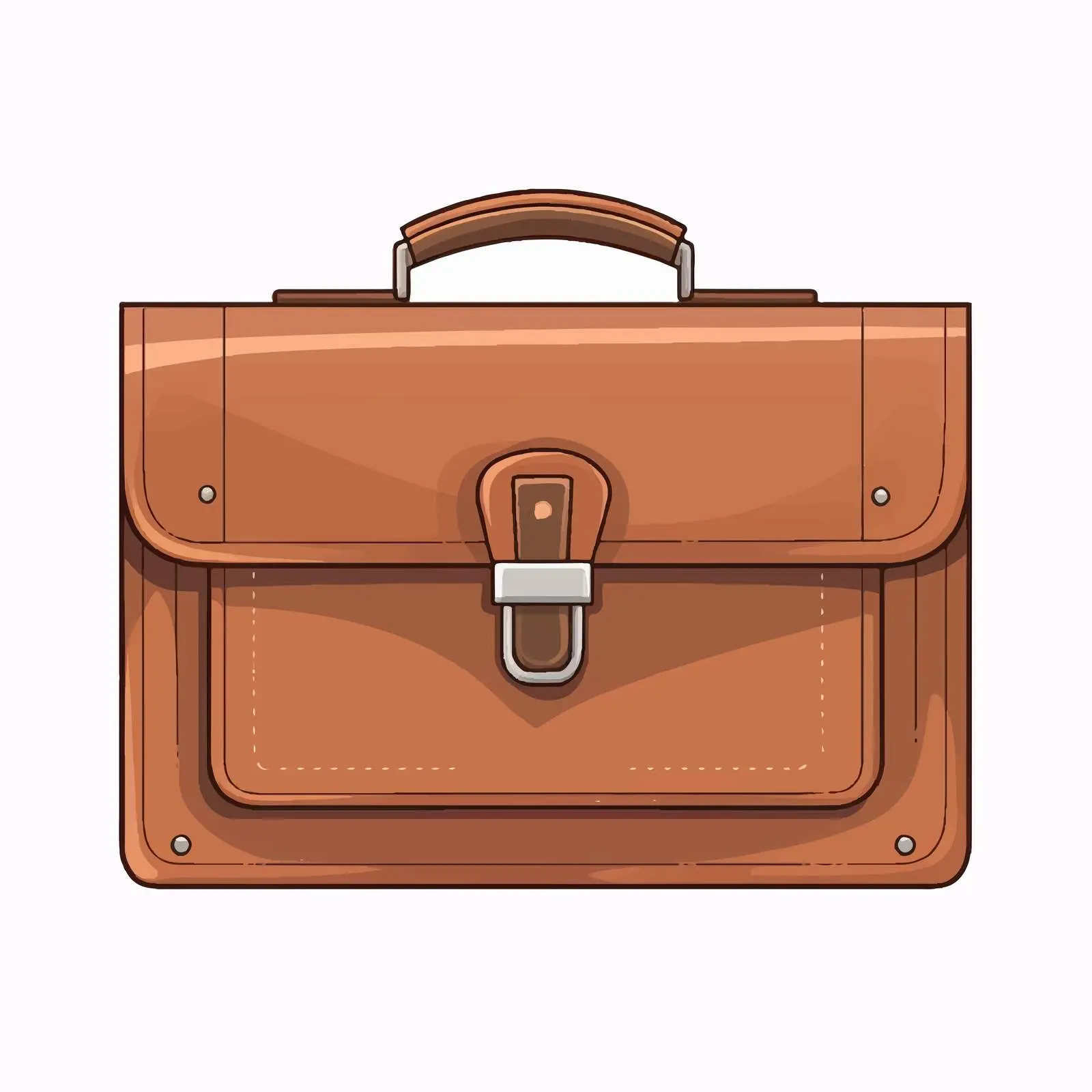 Cartoon Portfolio Briefcase Icon with Handle — free download from Dotvec