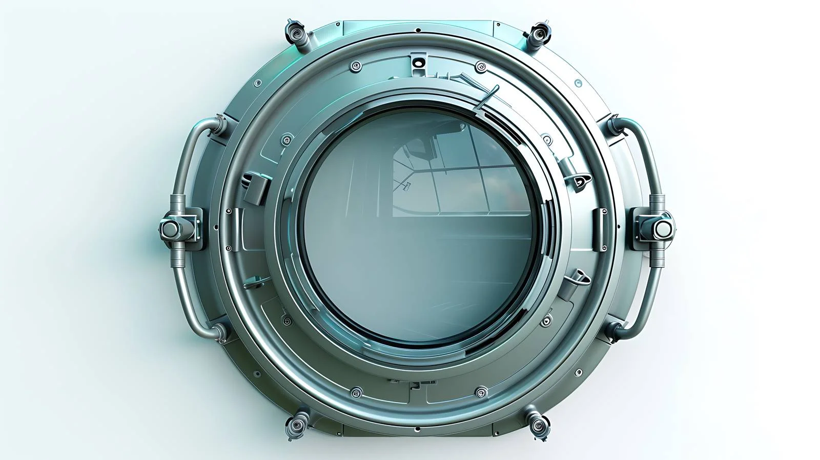 Space Station Porthole on Green Background — free download from Dotvec