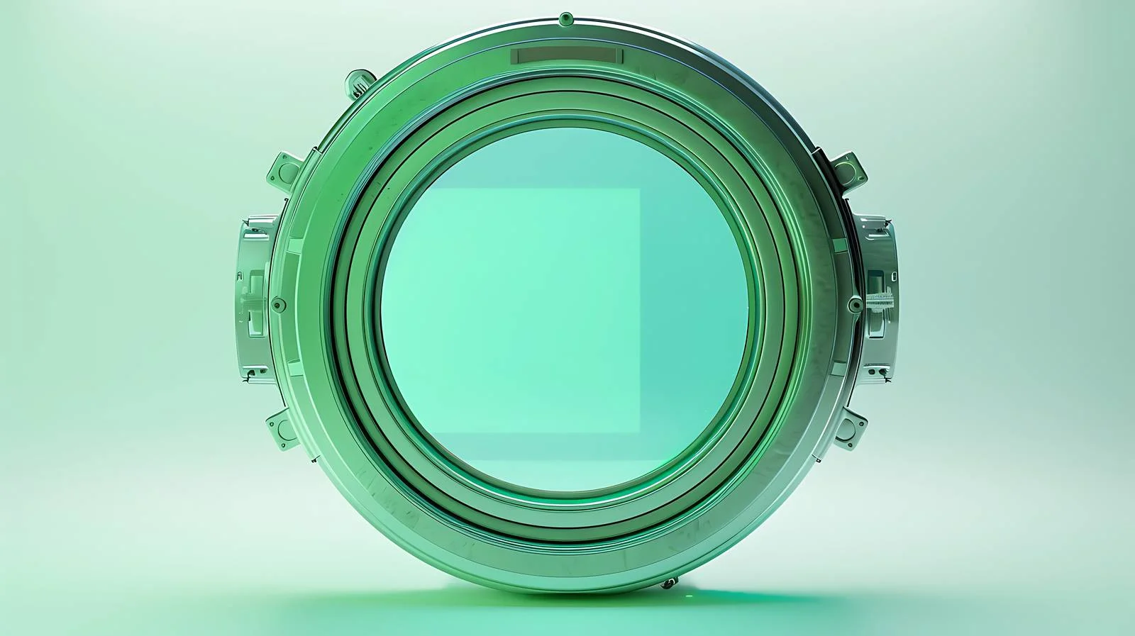 Space Station Porthole on Green Background — free download from Dotvec