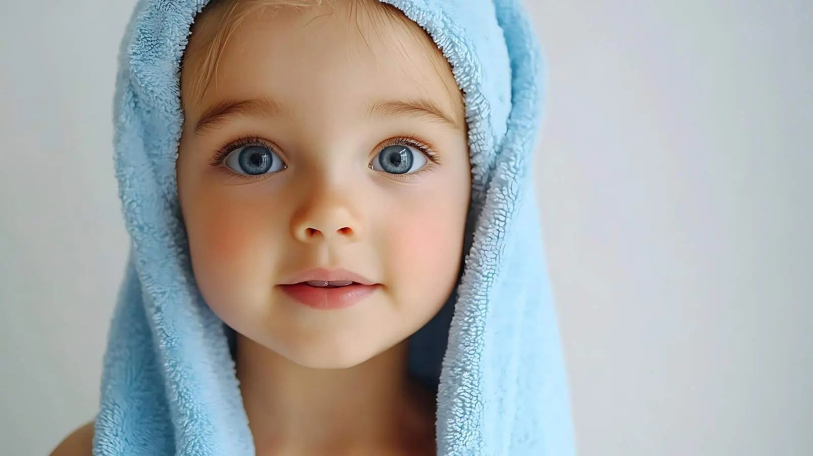 Beautiful Child in Bathroom Photo – free facial image from Dotvec