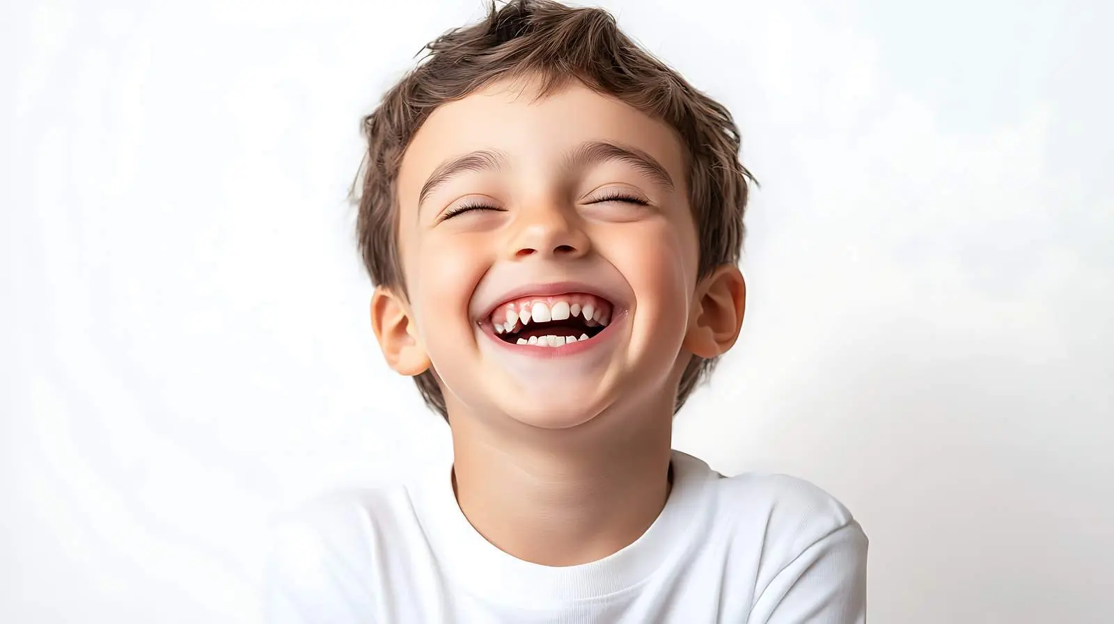 Laughing Boy Portrait Isolated on White Background – free laughing image from Dotvec
