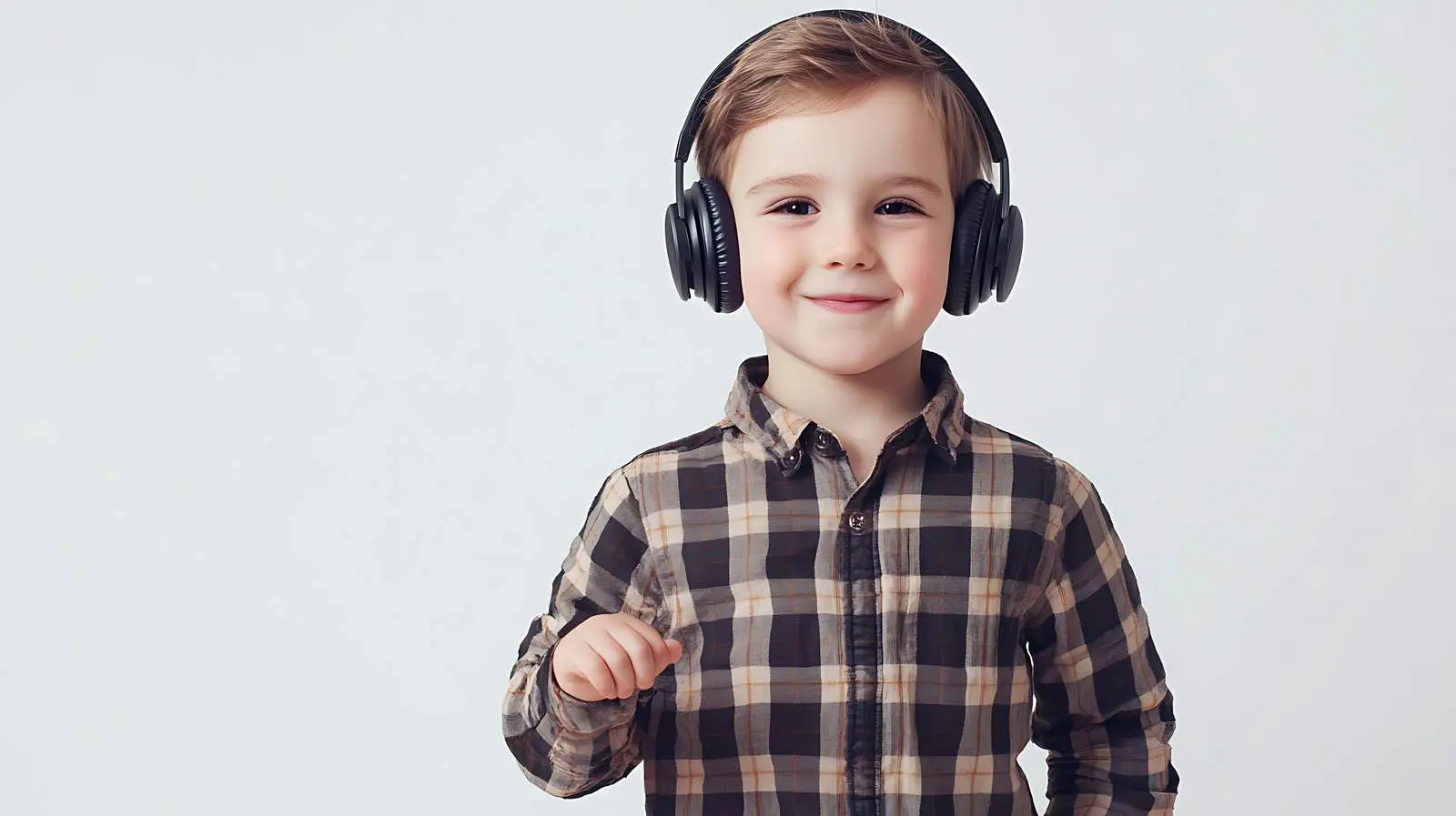 Beautiful Little Boy Wearing Headphones – free sound image from Dotvec