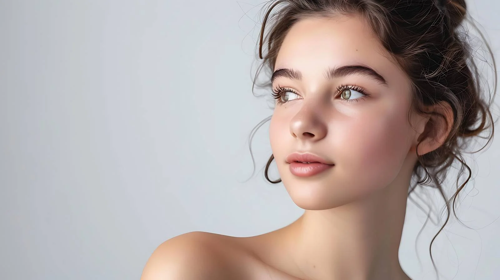 Elegant Young Woman with Bare Shoulders — free download from Dotvec
