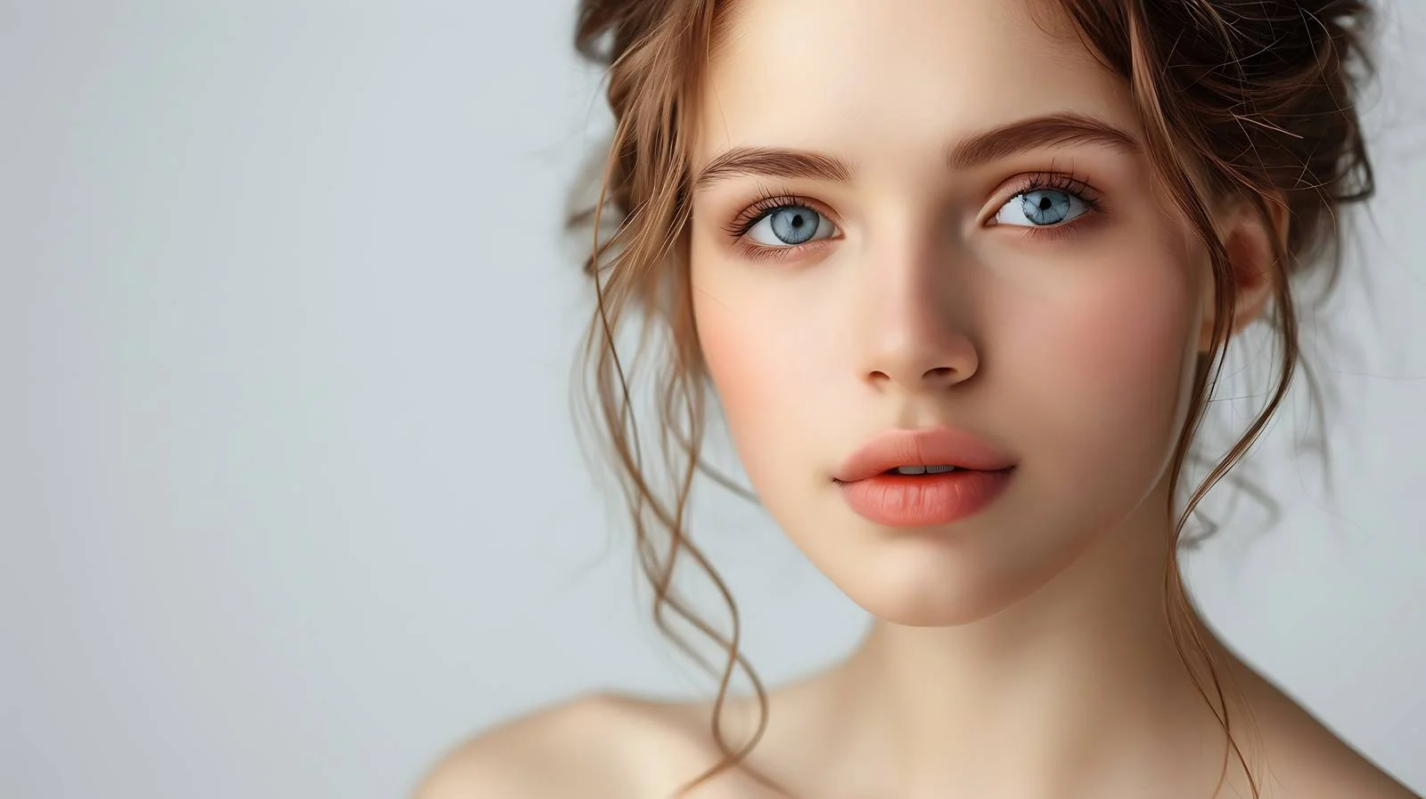 Elegant Young Woman with Bare Shoulders — free download from Dotvec