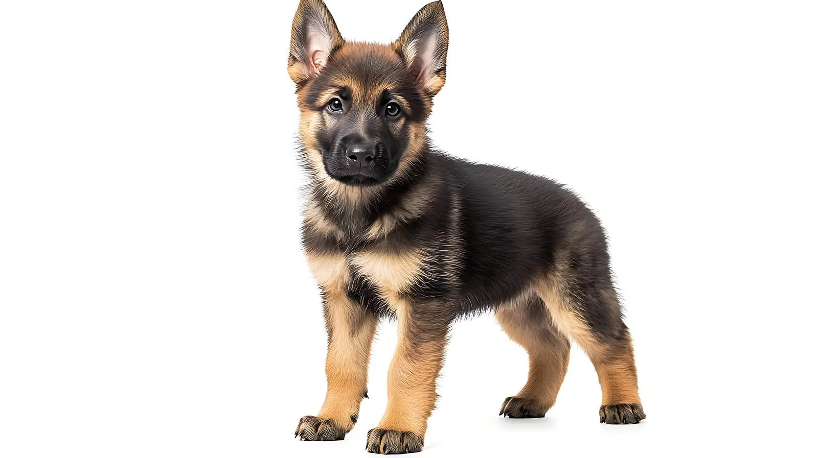 Adorable German Shepherd Puppy Standing Tall – free playful puppy image from Dotvec