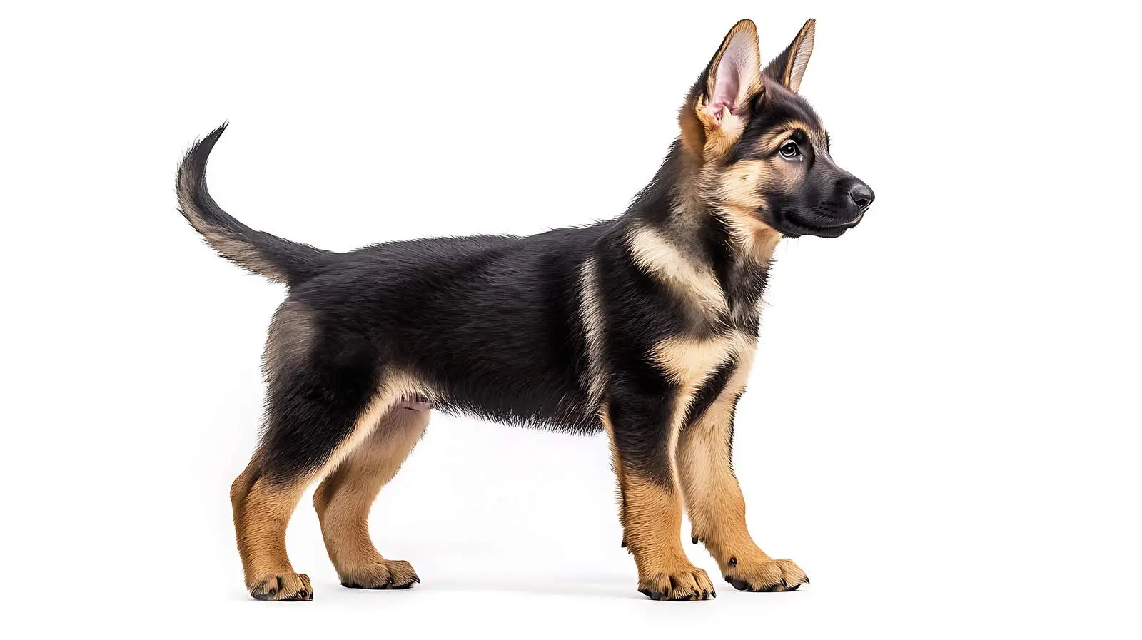 Cute German Shepherd Puppy in Full Length – free playful puppy image from Dotvec