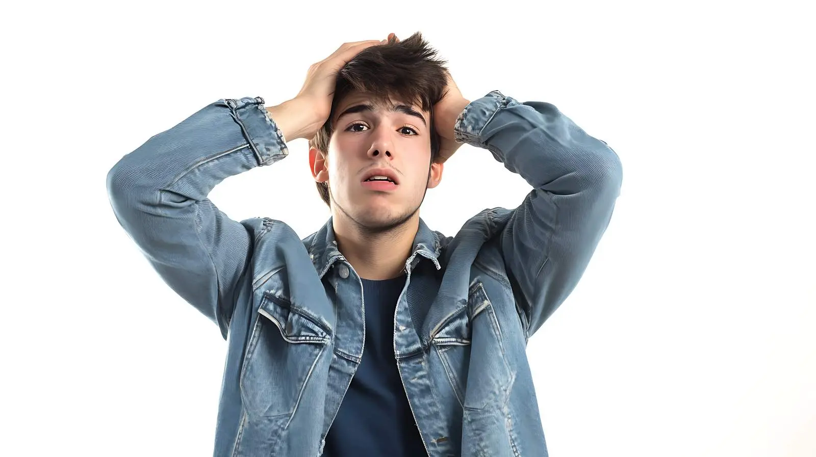 Frustrated Young Man Isolated on White Background – free thoughtful image from Dotvec