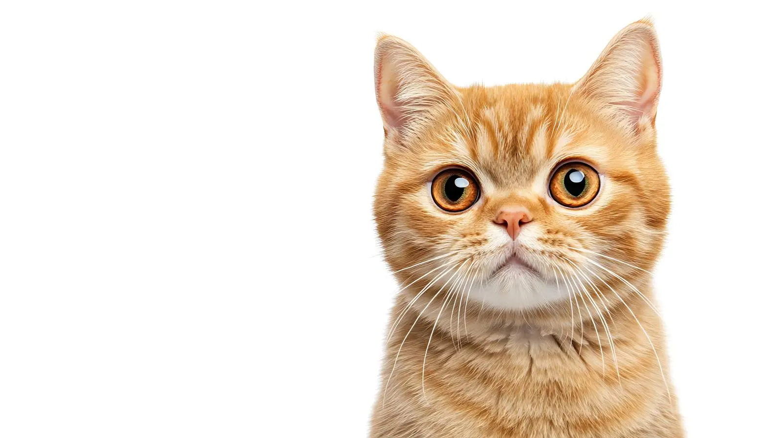 Funny Scottish Straight Cat Isolated on White — free download from Dotvec