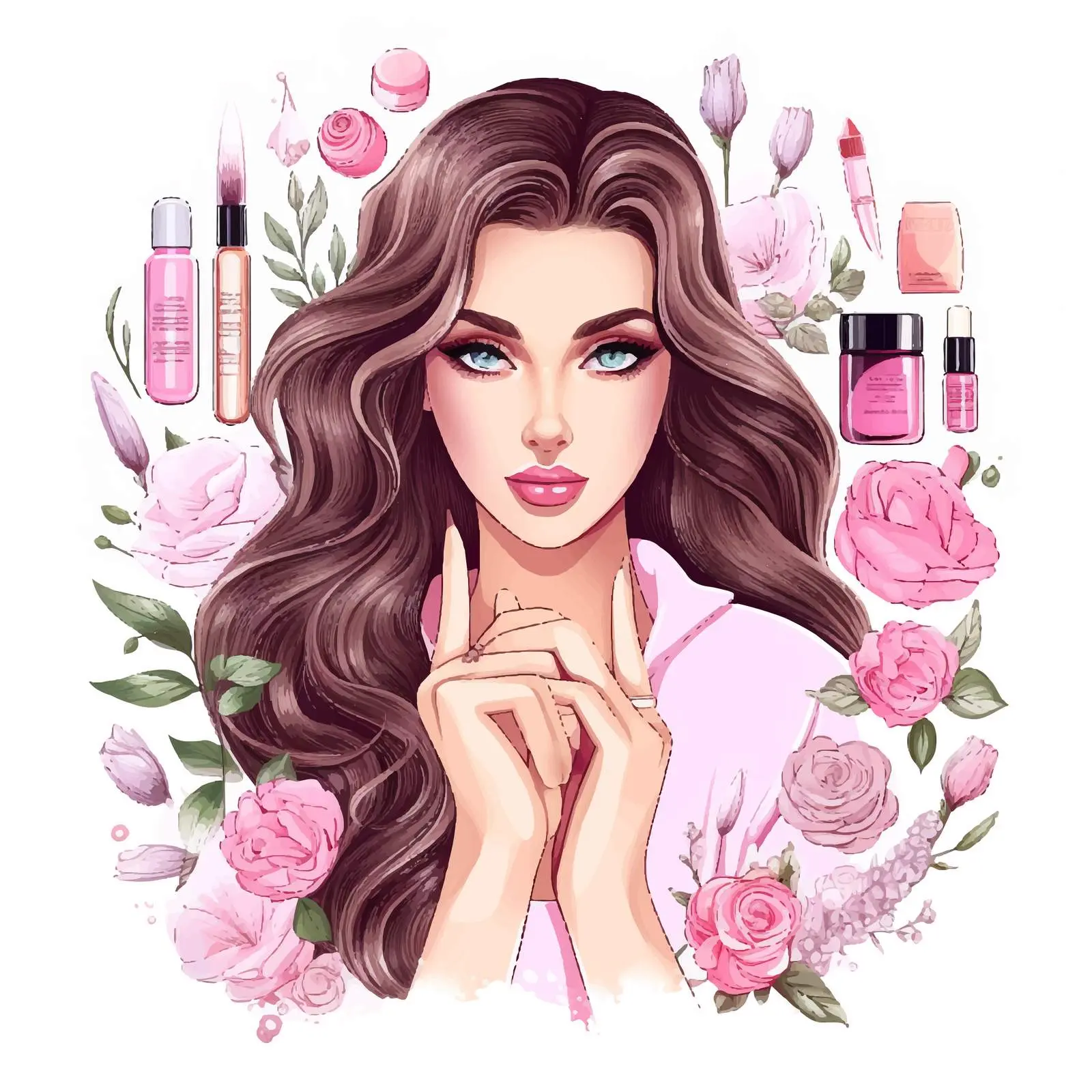 Portrait of a Girl with Beautiful Long Nails — free download from Dotvec