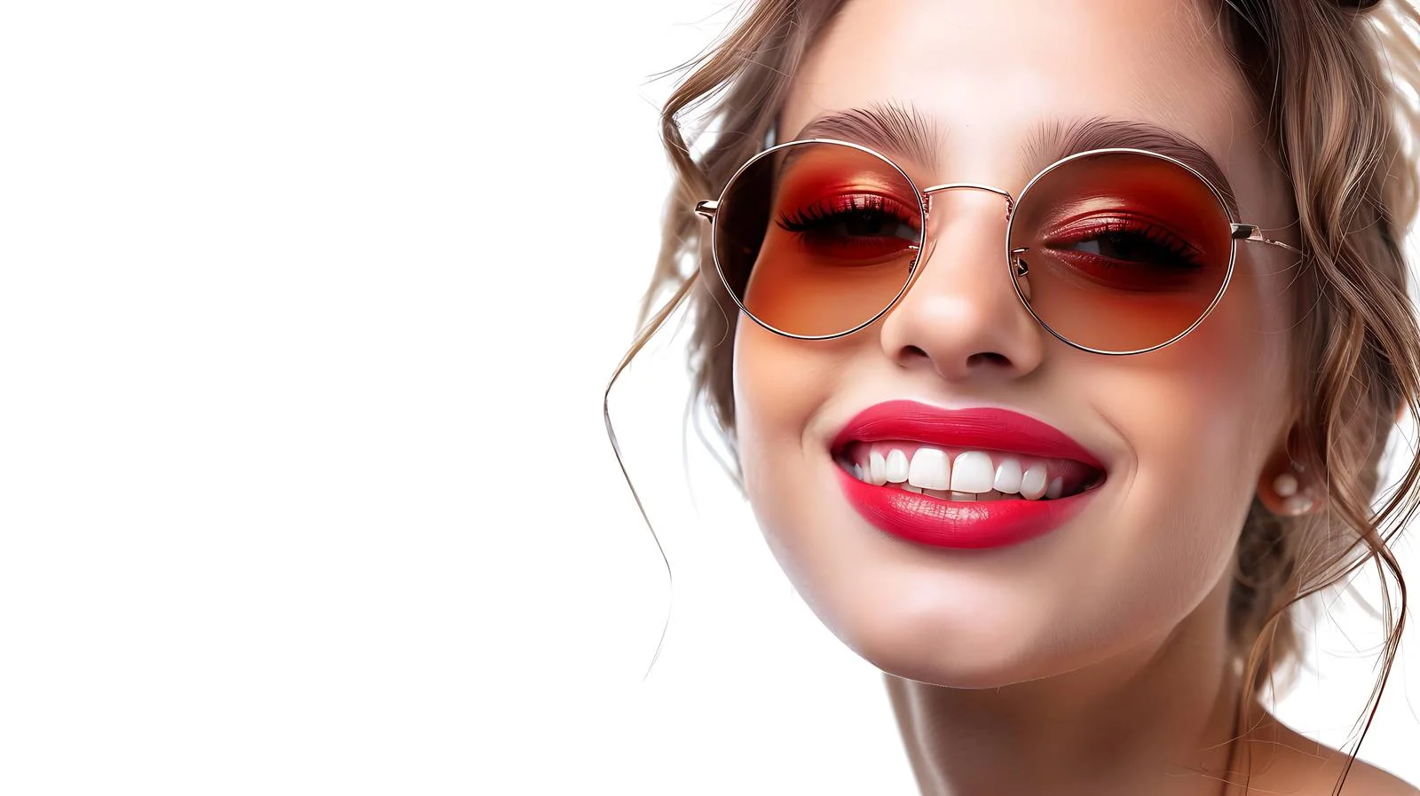 Radiant young woman in chic outfit — free download from Dotvec