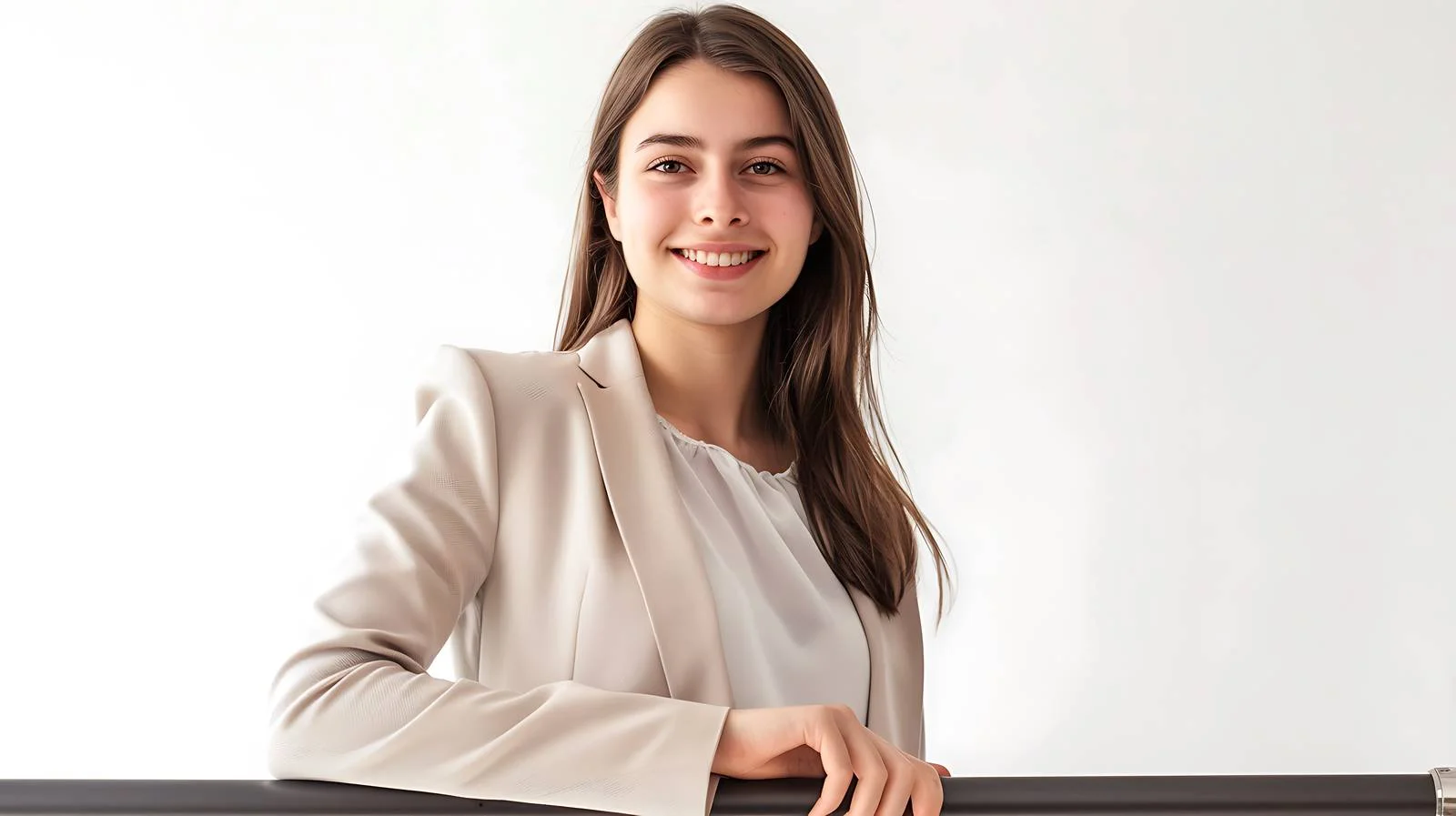 Happy Businesswoman Standing — free download from Dotvec