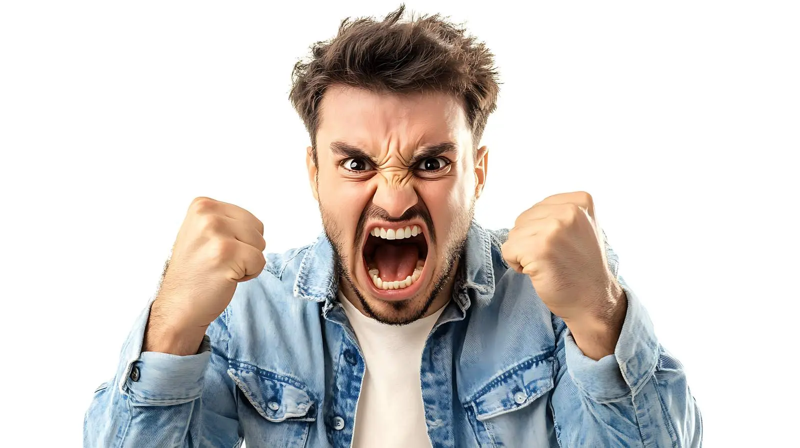 Man Shocked During Fist Fight – free strength image from Dotvec