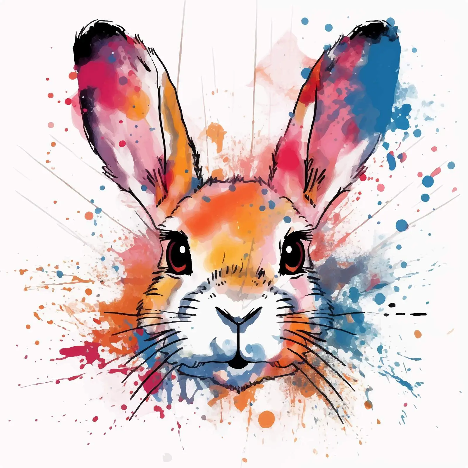 Minimalist Rabbit Outline Vector Illustration — free download from Dotvec