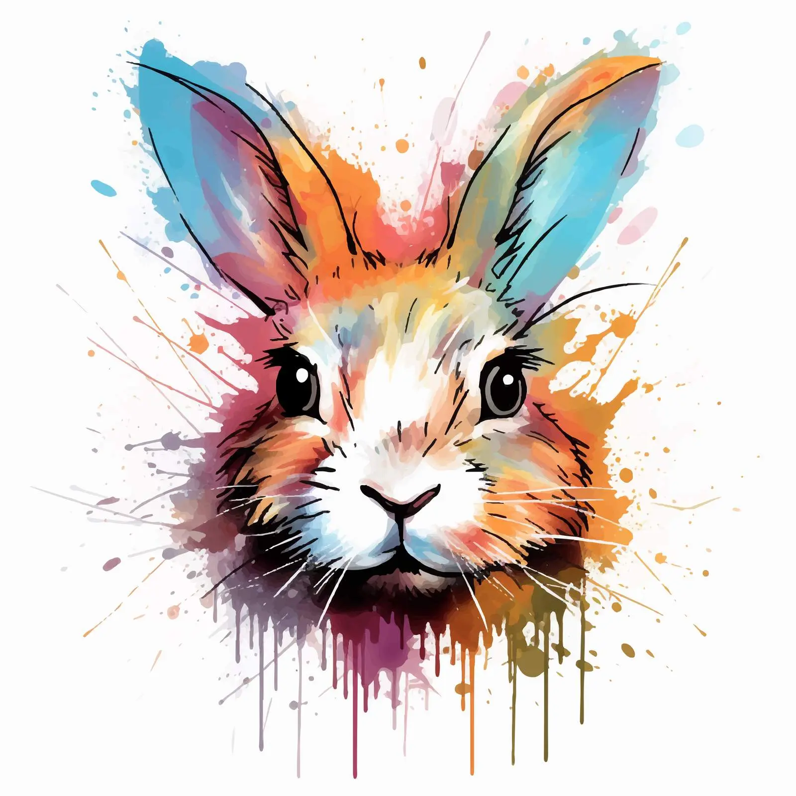 Minimalist One Line Rabbit Illustration – free one line image from Dotvec