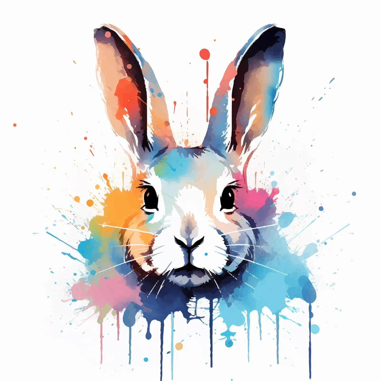 Outline Rabbit Illustration Vector Design — free download from Dotvec
