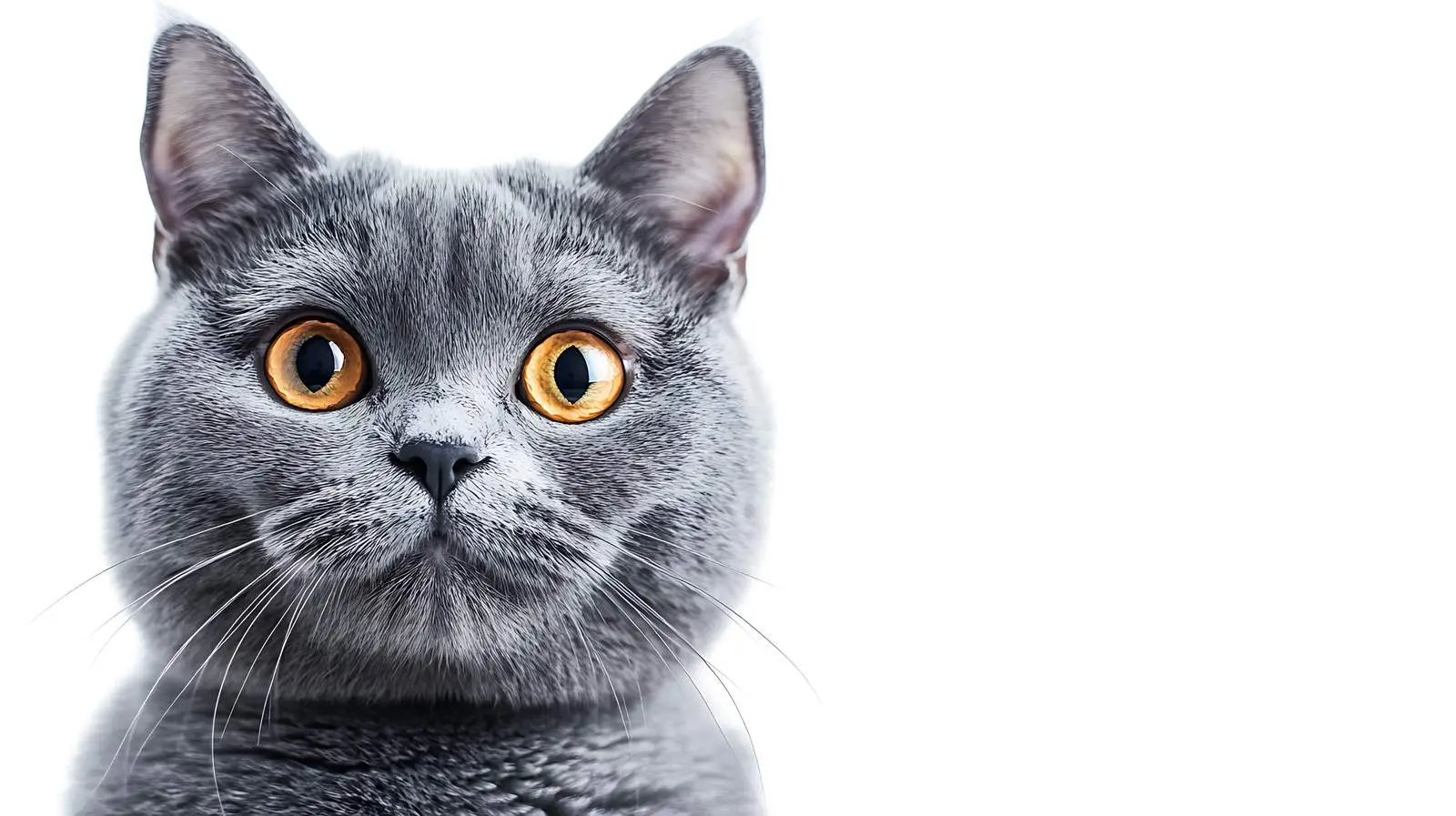Close-Up Portrait of Scottish Blue Cat — free download from Dotvec