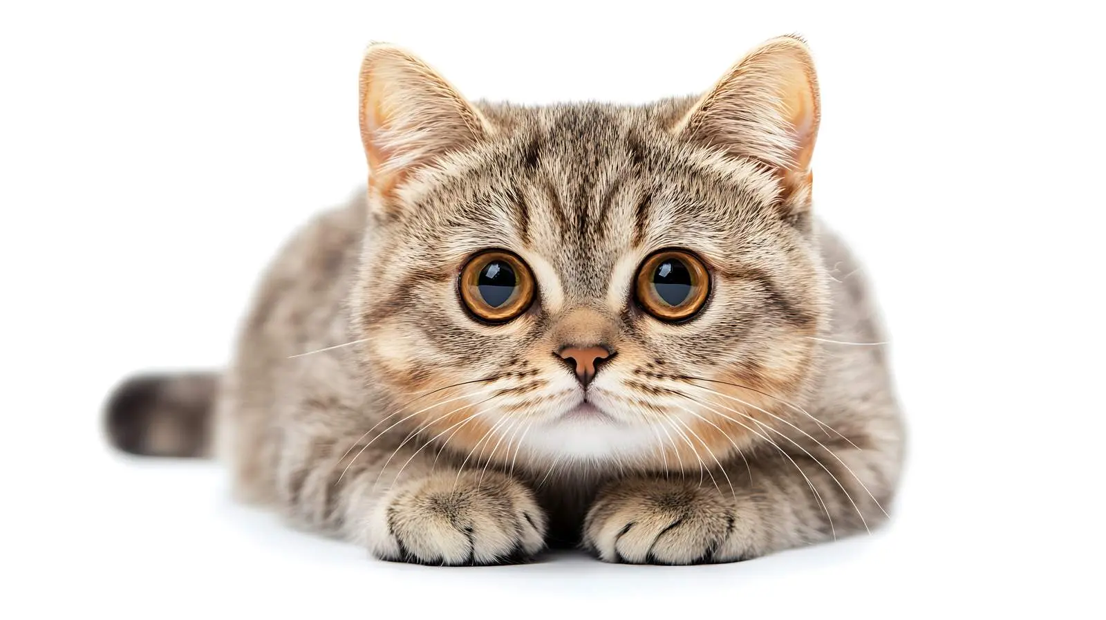 Scottish Straight Cat Isolated on White Background — free download from Dotvec