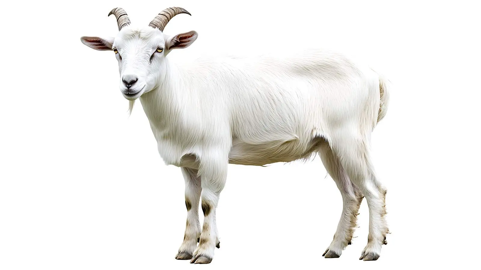 Full Length Portrait of a White Goat – free profile image from Dotvec
