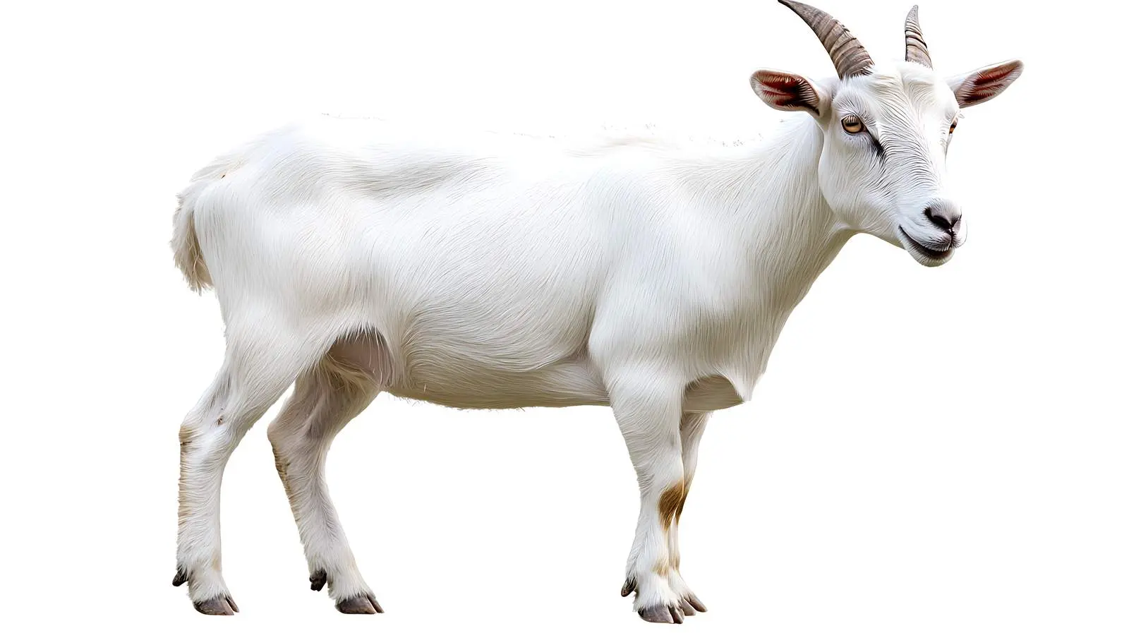 Full-Length Portrait of a White Goat — free download from Dotvec