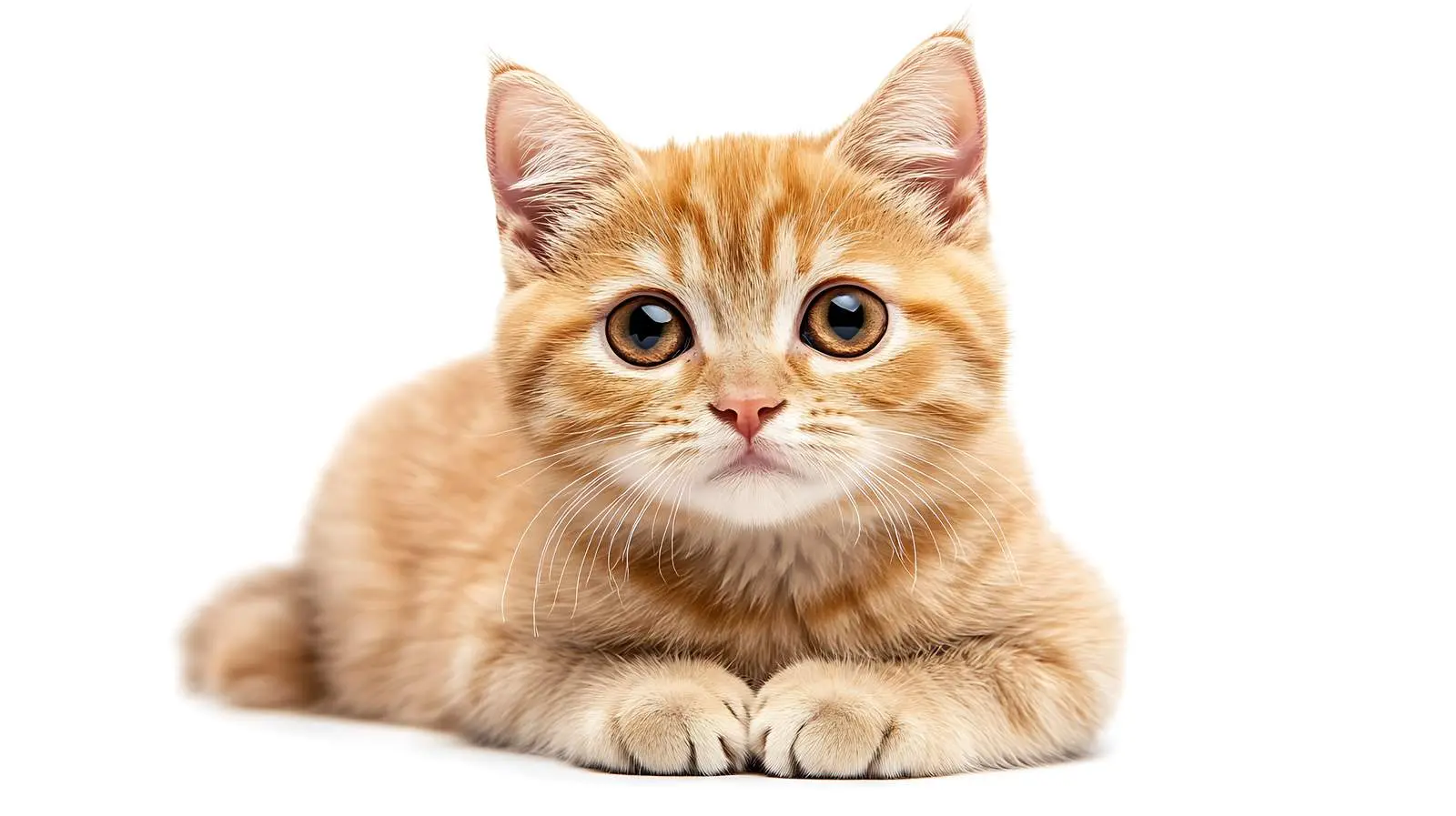 Young Scottish Straight Cat Isolated on White Background — free download from Dotvec