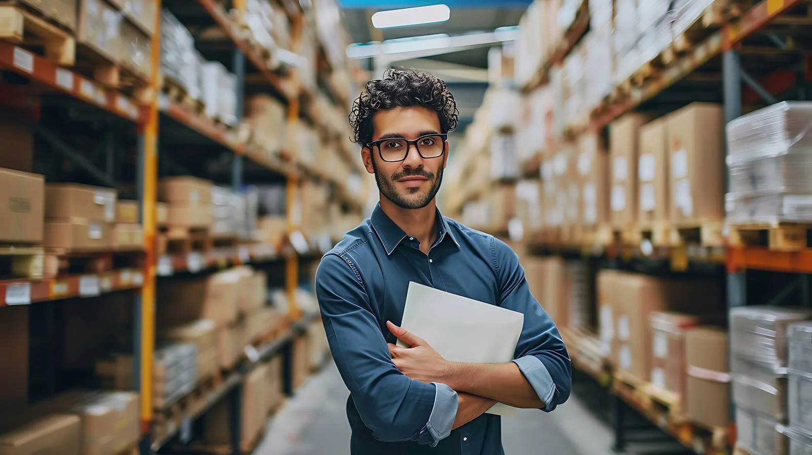 Young Manager Shop Floor Portrait — free download from Dotvec