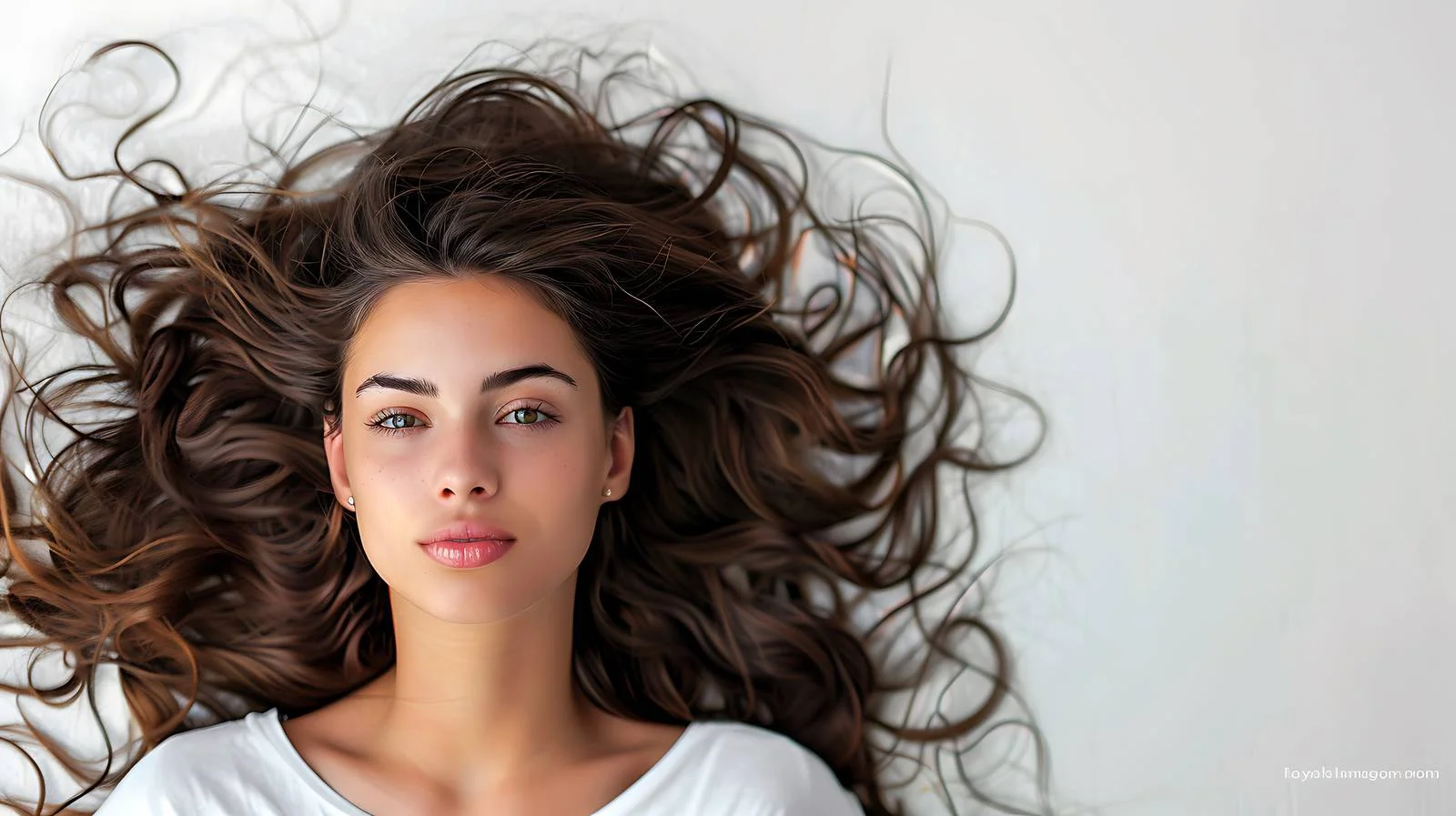 Elegant Young Woman with Hair Flowing — free download from Dotvec