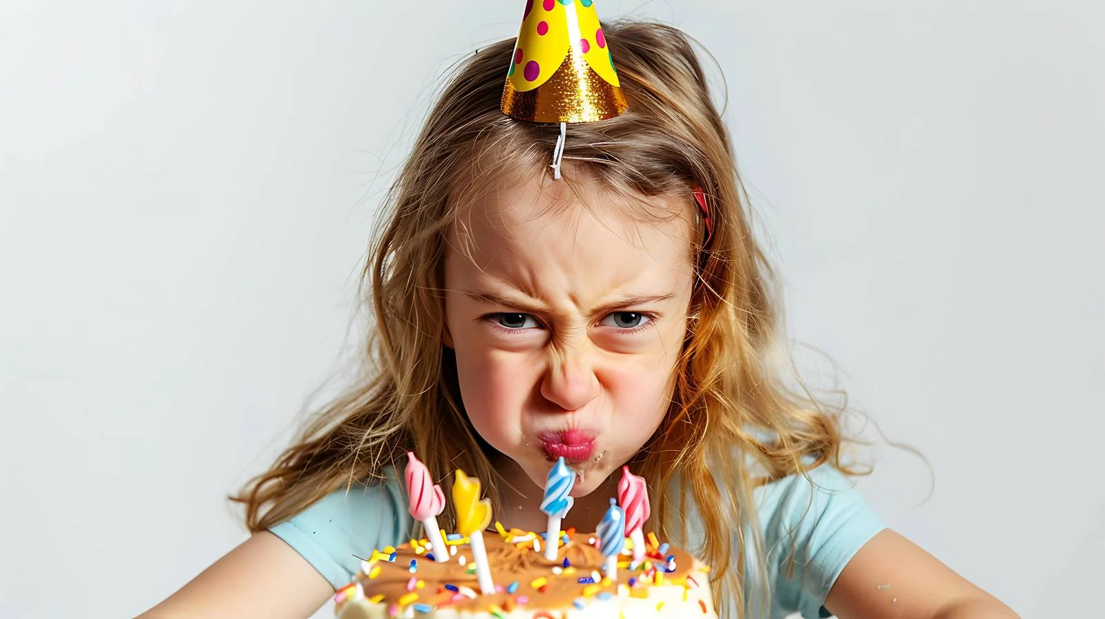 Angry Birthday Girl Portrait — free download from Dotvec