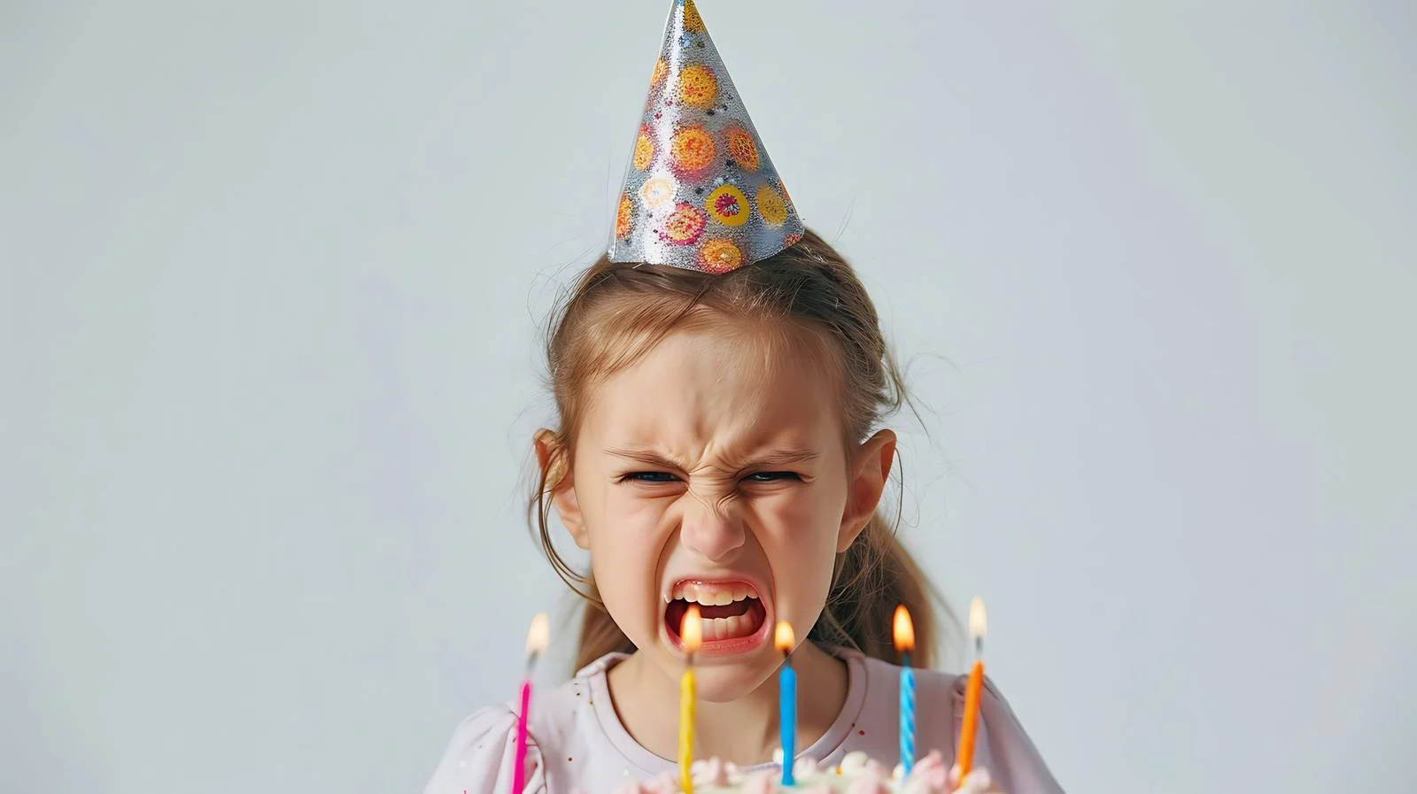 Angry Girl Birthday Celebration Portrait — free download from Dotvec