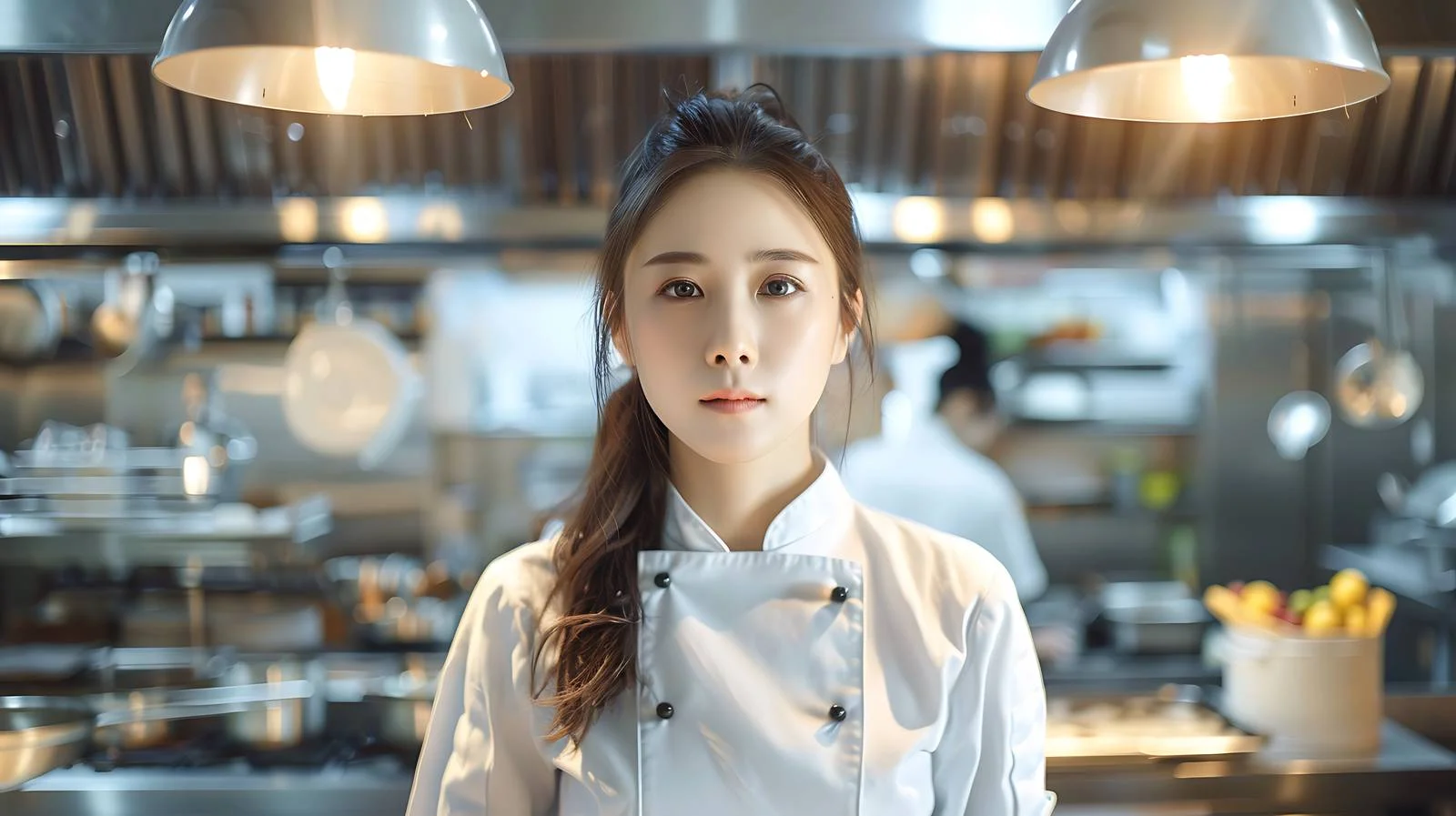 Asian Female Chef in Restaurant Kitchen — free download from Dotvec