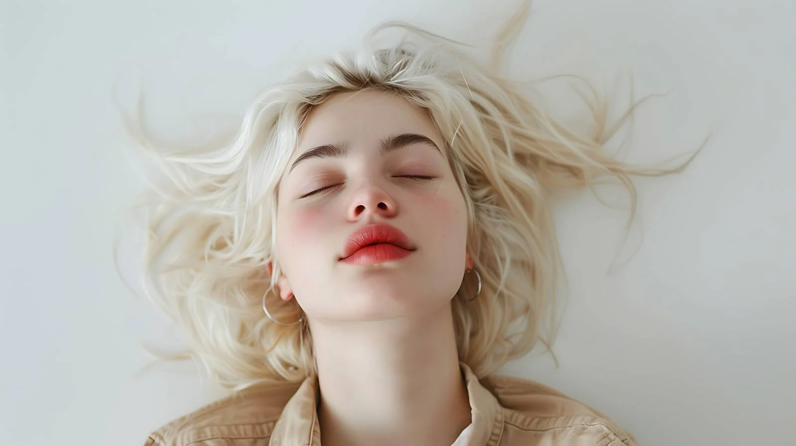 Serene Young Woman on Floor — free download from Dotvec